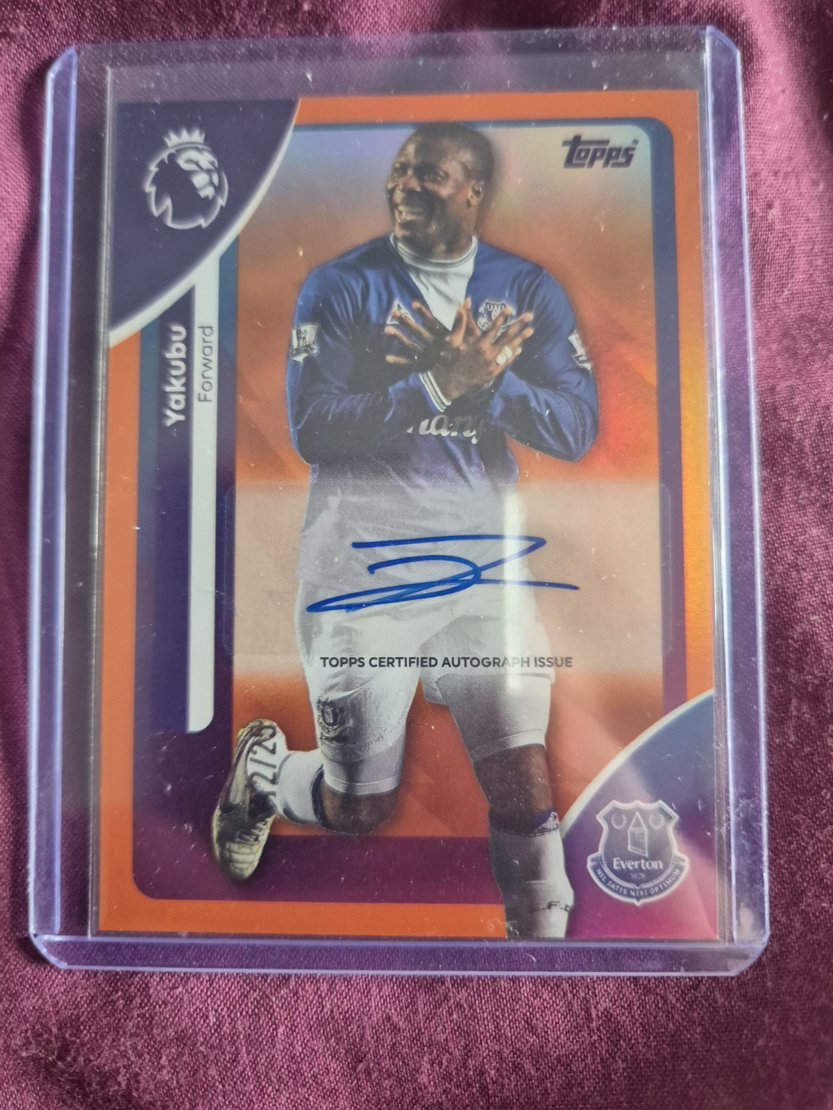 Topps Premier League 2025/2026 Autograph Numbered 12/25 Yakubu, Everton. for sale on Ebay