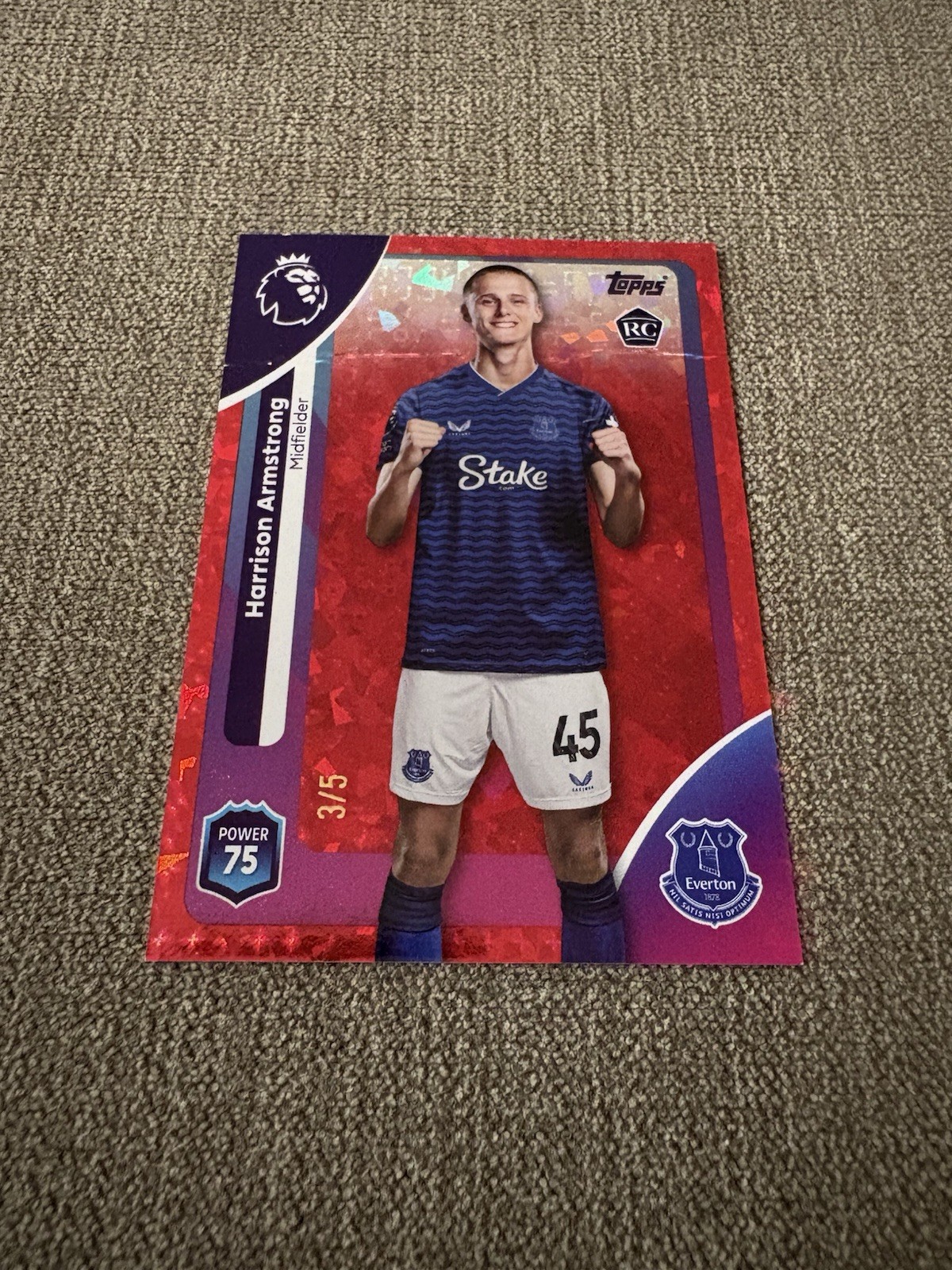 Topps Premier League 2026 Harrison Armstrong Red Numbered Parallel /5 Everton for sale on Ebay