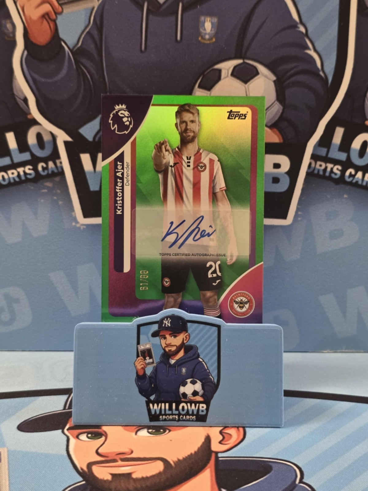 Topps Premier League 2026 Brentford Kristoffer Ajer /99 for sale on Ebay