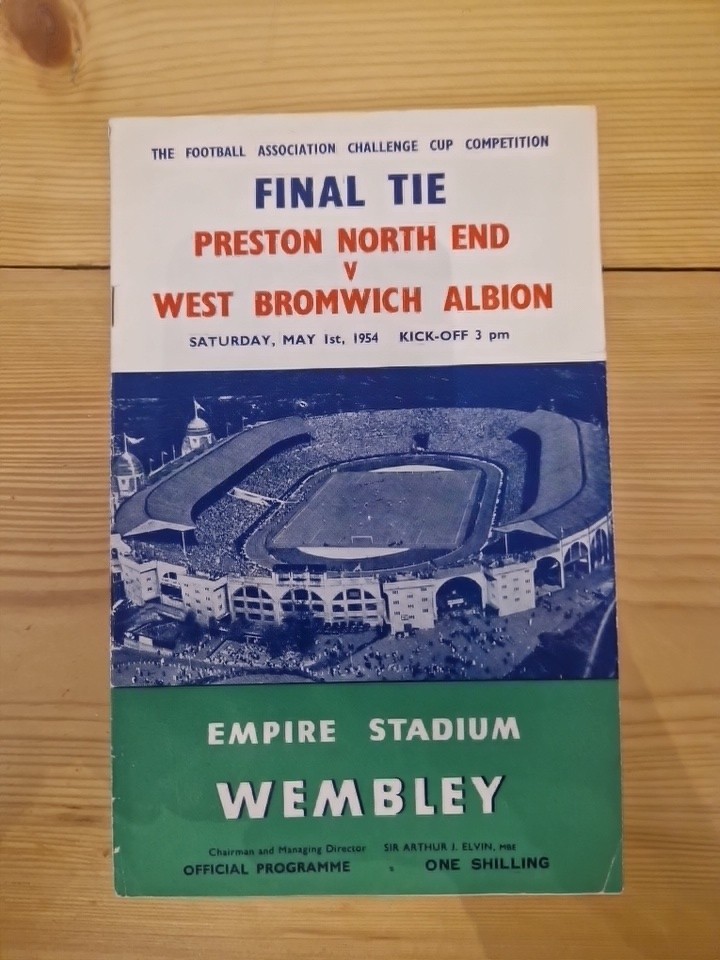 Preston North End V West Bromwich Albion May 1st 1954 FA Cup Final Programme for sale on Ebay