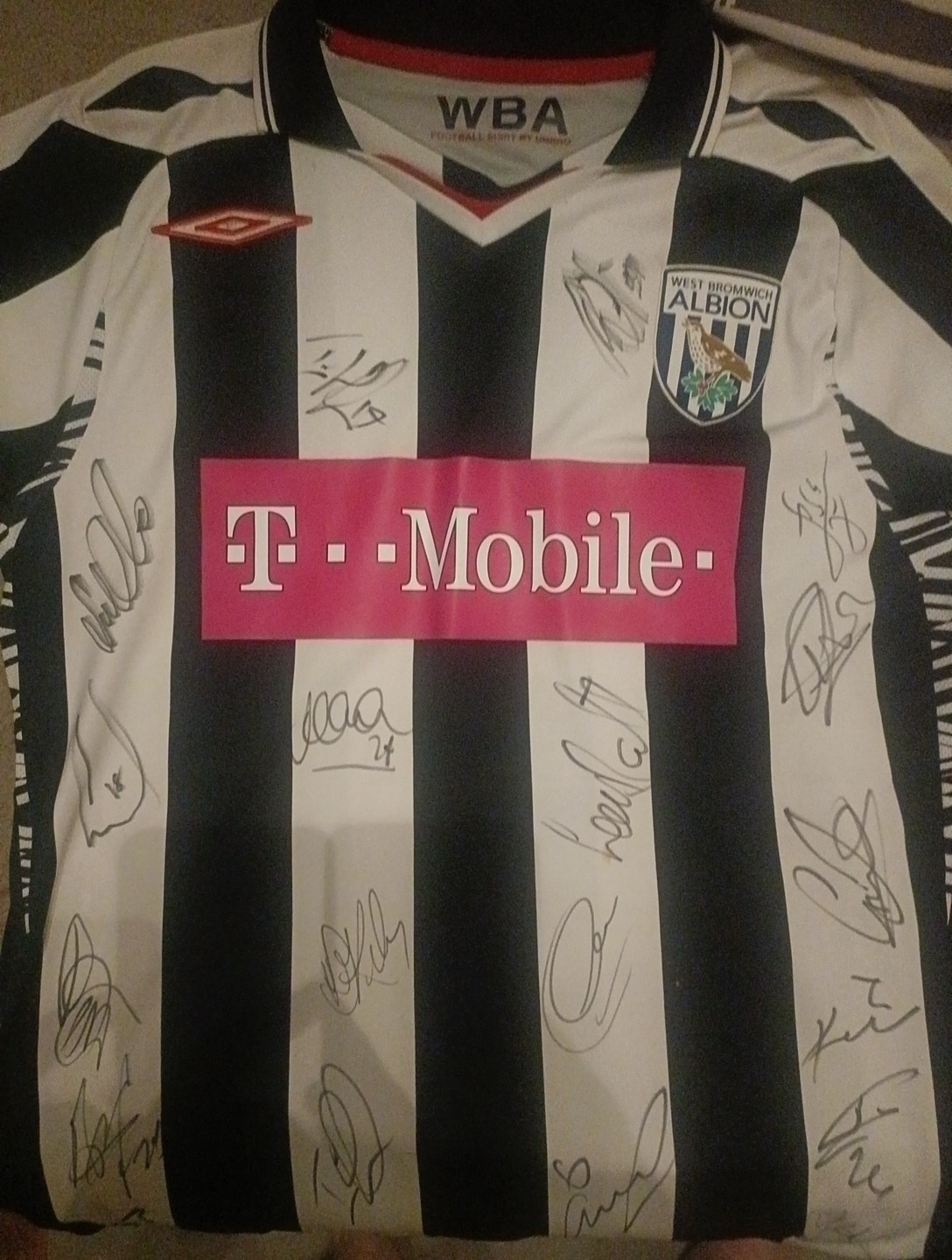 Signed West Bromwich Albion Shirt for sale on Ebay