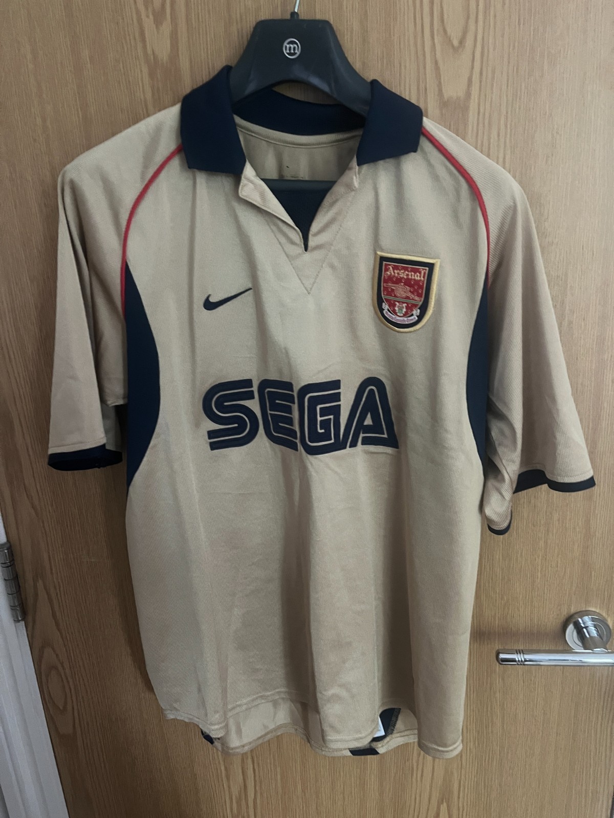 Arsenal Away 01/02 Gold Sega Sol Campbell for sale on Ebay