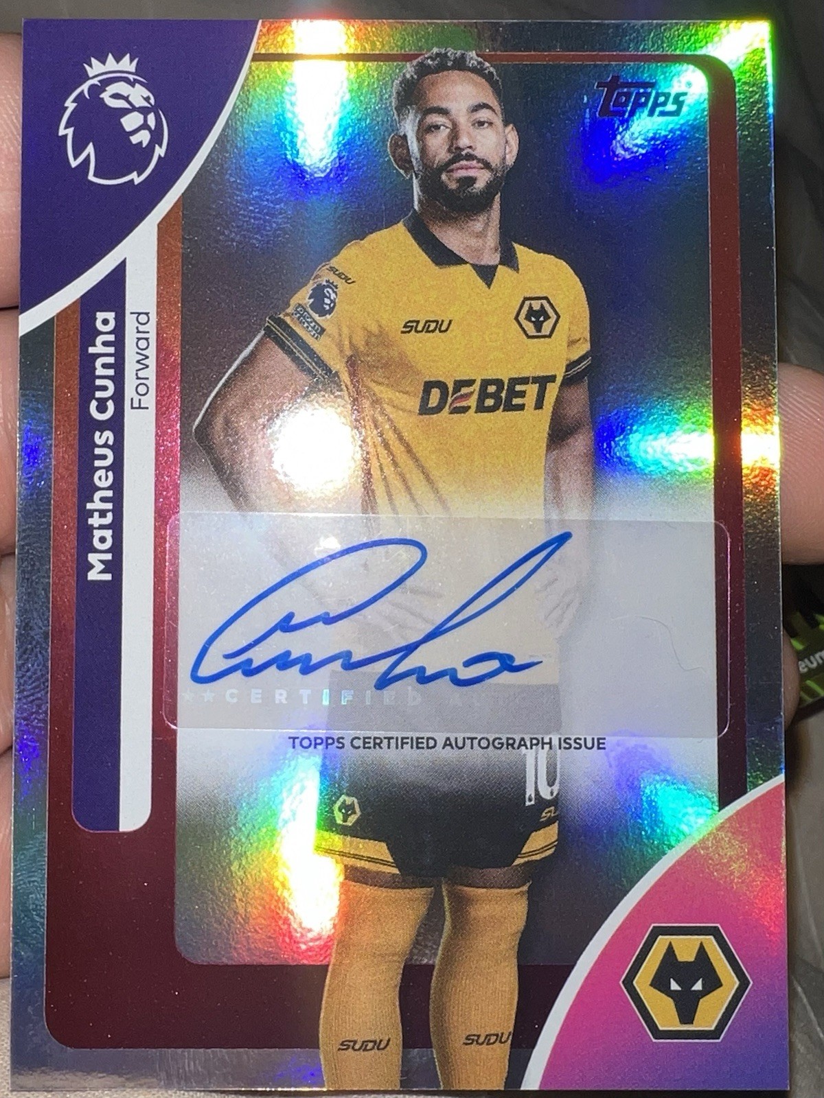 Topps Premier League 25/26 - Matheus Cunha - Auto / Signature - Wolves for sale on Ebay