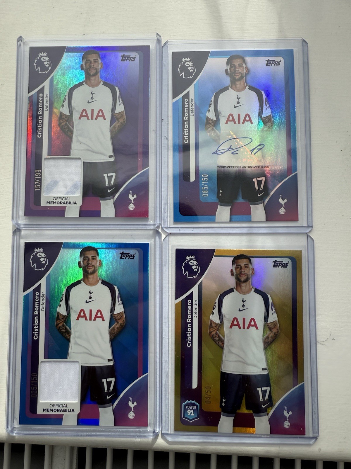 Cristian Romero BIG BUNDLE AUTO/PATCH-Tottenham - Topps Premier League 25/26 X4 for sale on Ebay
