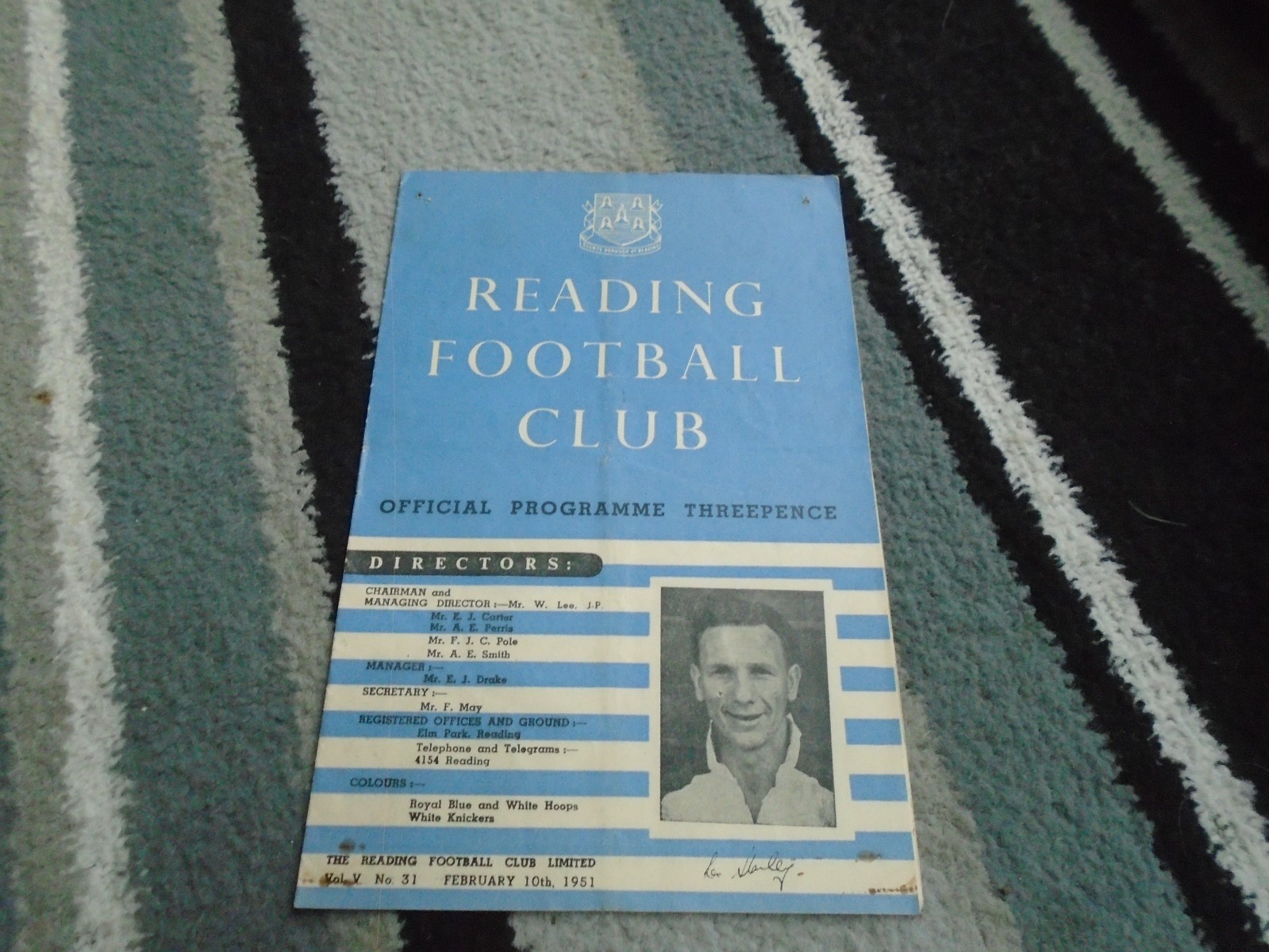 READING V LEICESTER CITY 1950-1 for sale on Ebay