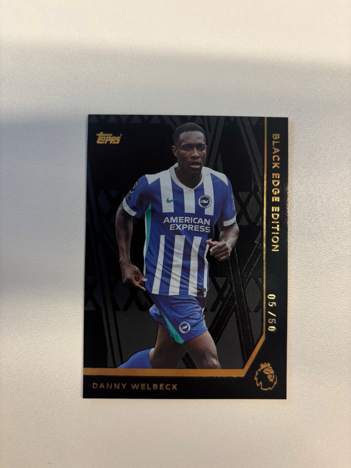 Topps Premier League 2026 Danny Welbeck /50 Gold Black Edge Edition Brighton for sale on Ebay