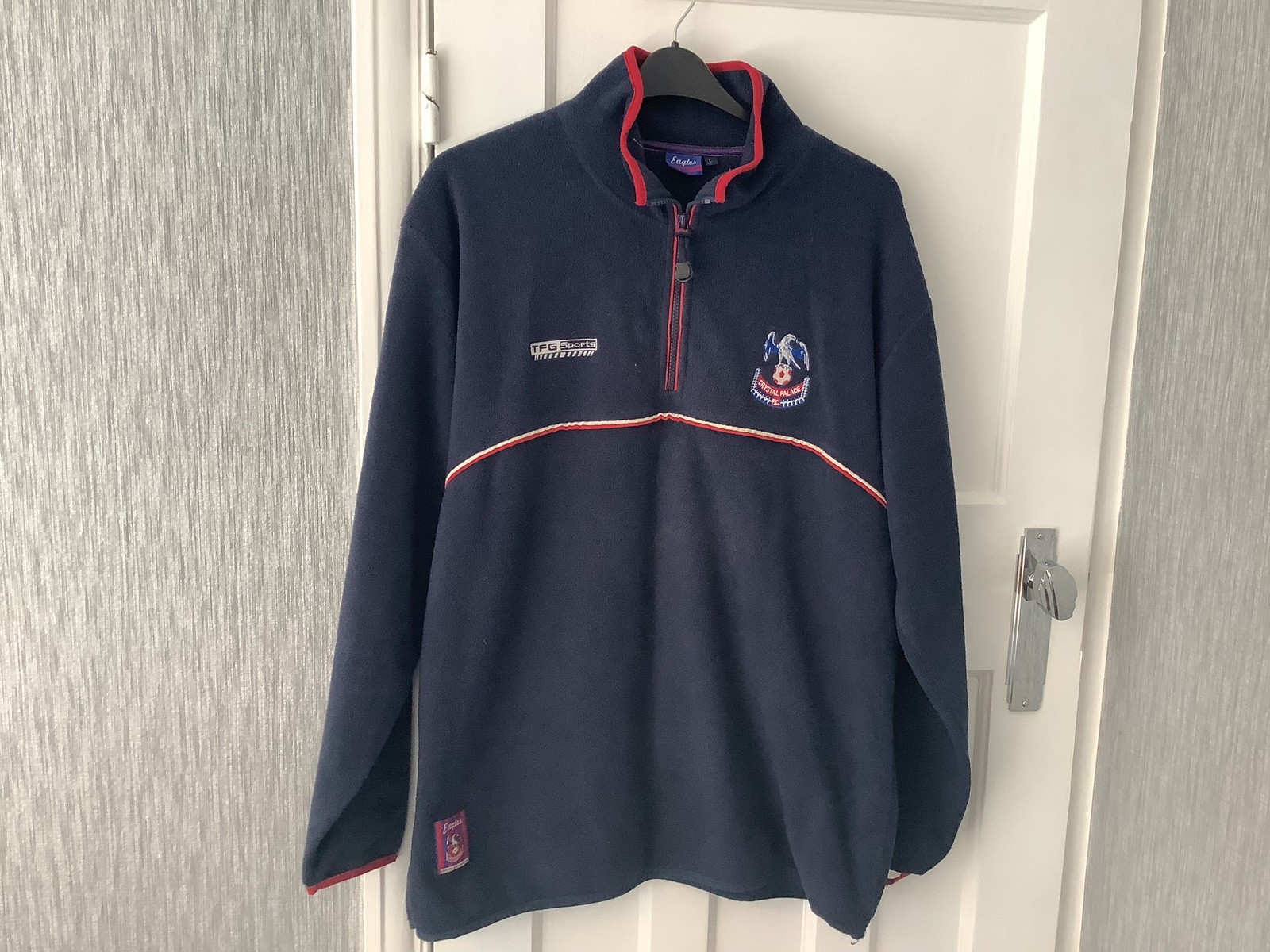 Original Crystal Palace Fc Fleecy 1/4 Zip Sweatshirt Size XL for sale on Ebay