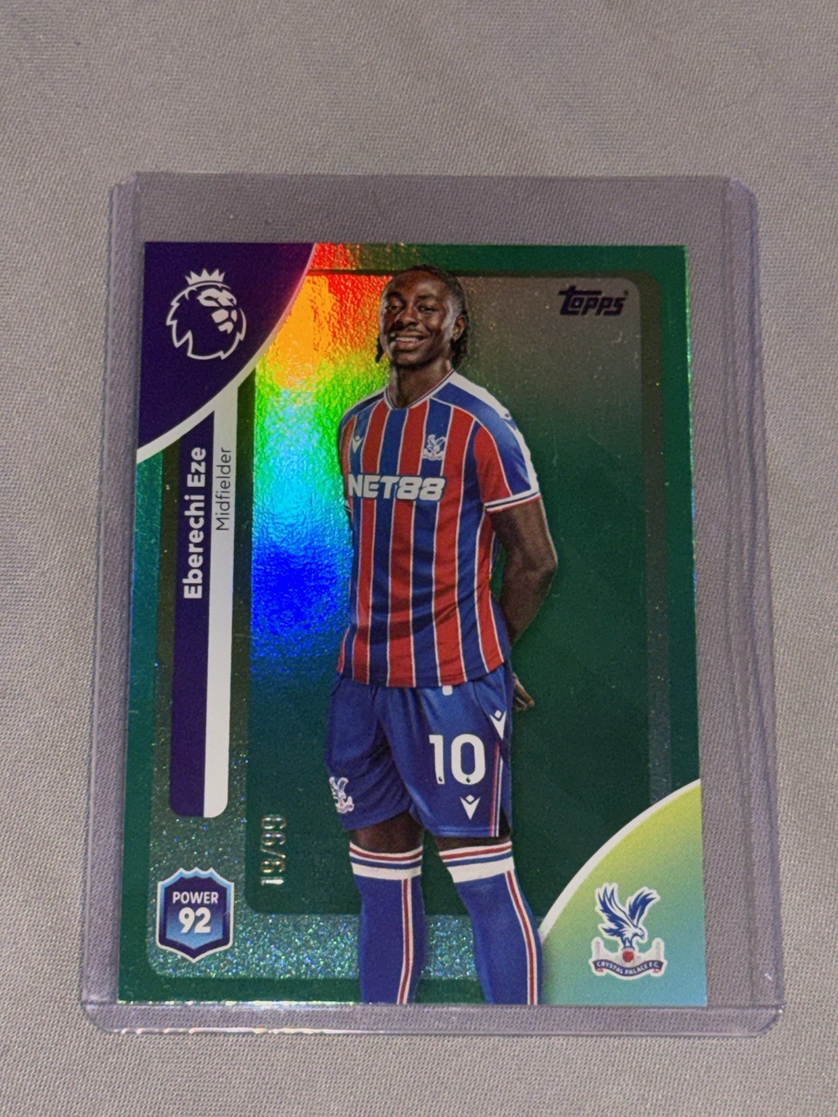 Topps Premier League 2026 Eberechi Eze Crystal Palace Numbered Auto 19/99 for sale on Ebay