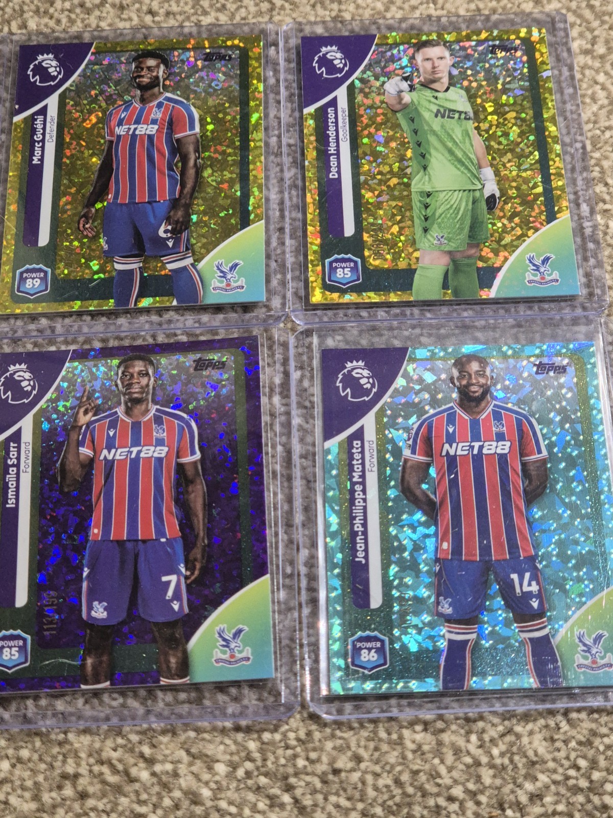 Crystal Palace Topps Premier League 2026 Bundle.  Guehi, Henderson, Sarr, Mateta for sale on Ebay
