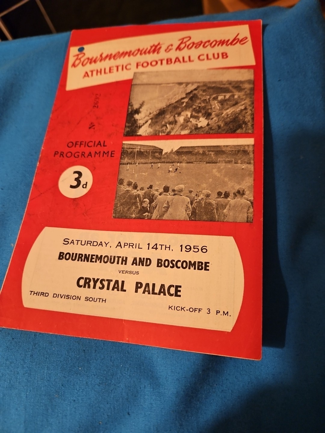 Bournemouth And Boscombe V Crystal Palace 14/04/1956 Programme for sale on Ebay