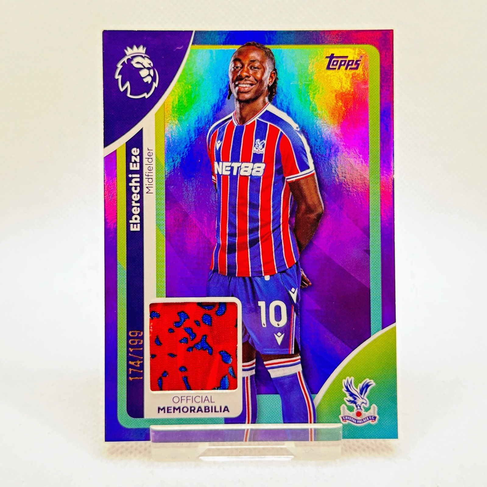 2026 Topps Premier League Eberechi Eze Purple Foil Relic /199 - Crystal Palace for sale on Ebay