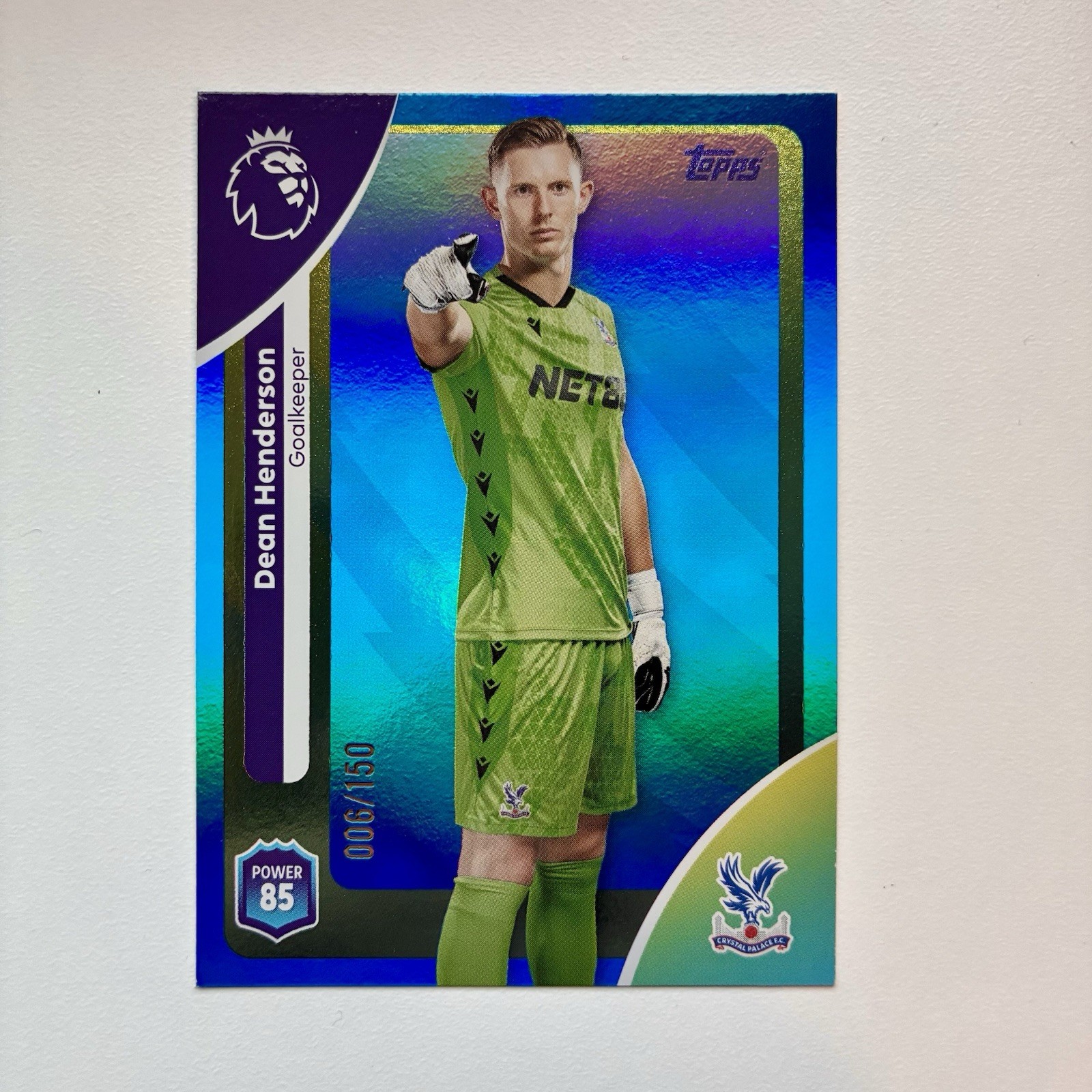 Topps Premier League 2026 Dean Henderson Blue Parallel /150 Crystal Palace for sale on Ebay