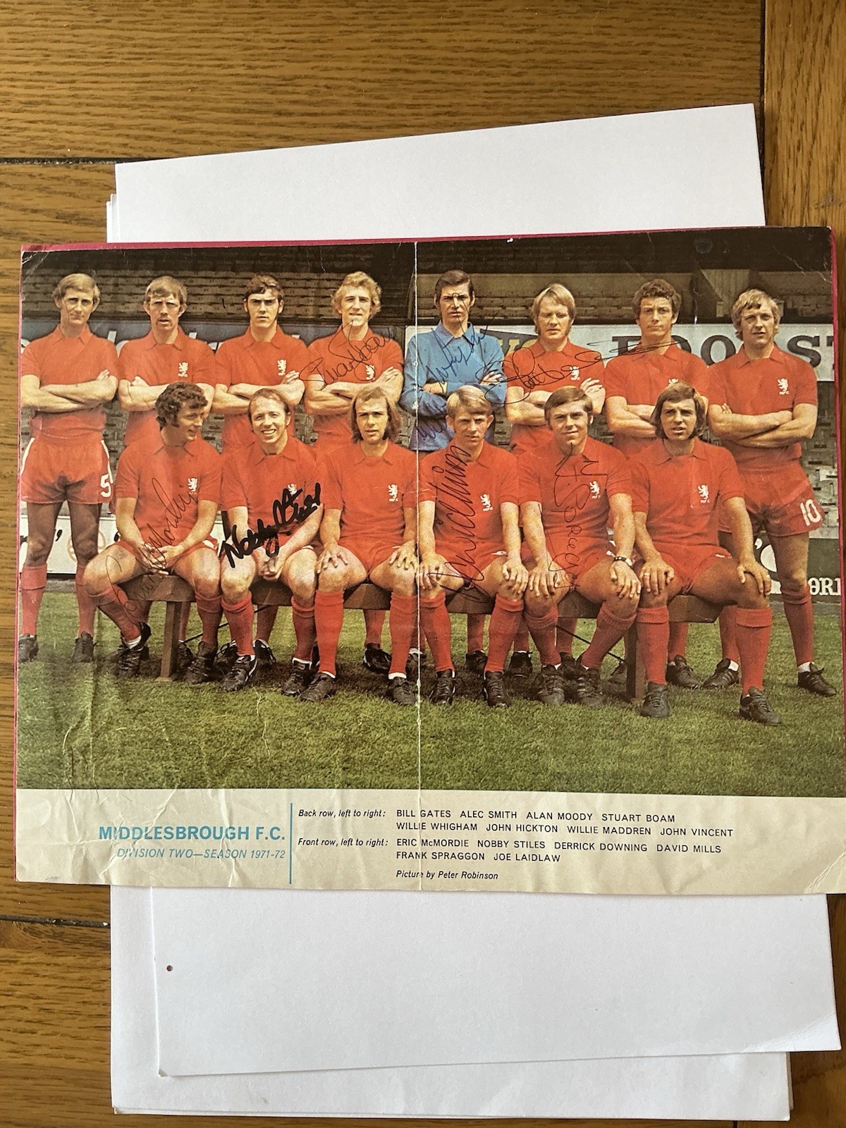 MIDDLESBROUGH Magazine Team Picture 1971/2 Signed By 7. for sale on Ebay