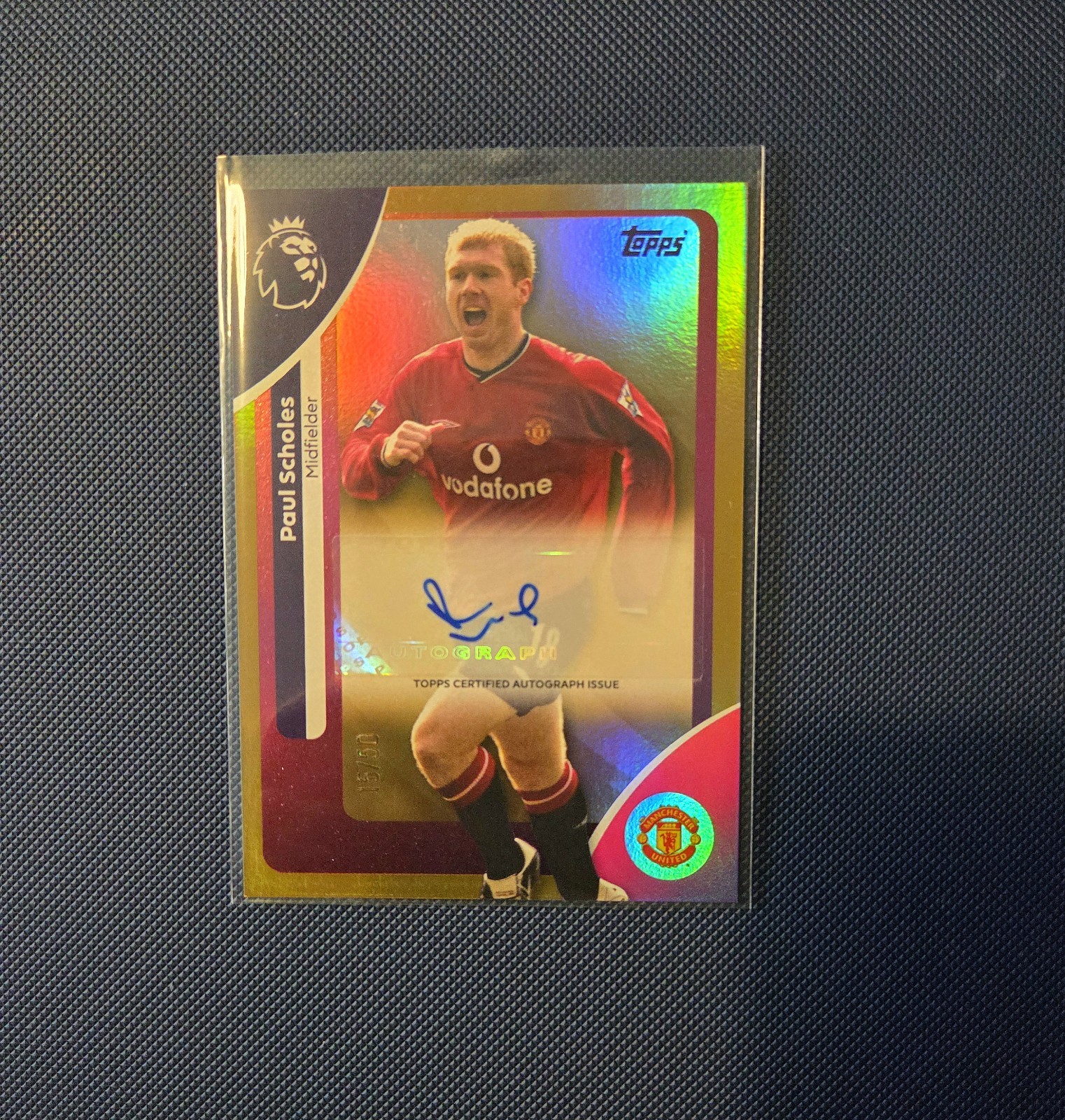2025-26 Topps Premier League Paul Scholes Manchester United Gold Auto /50 for sale on Ebay