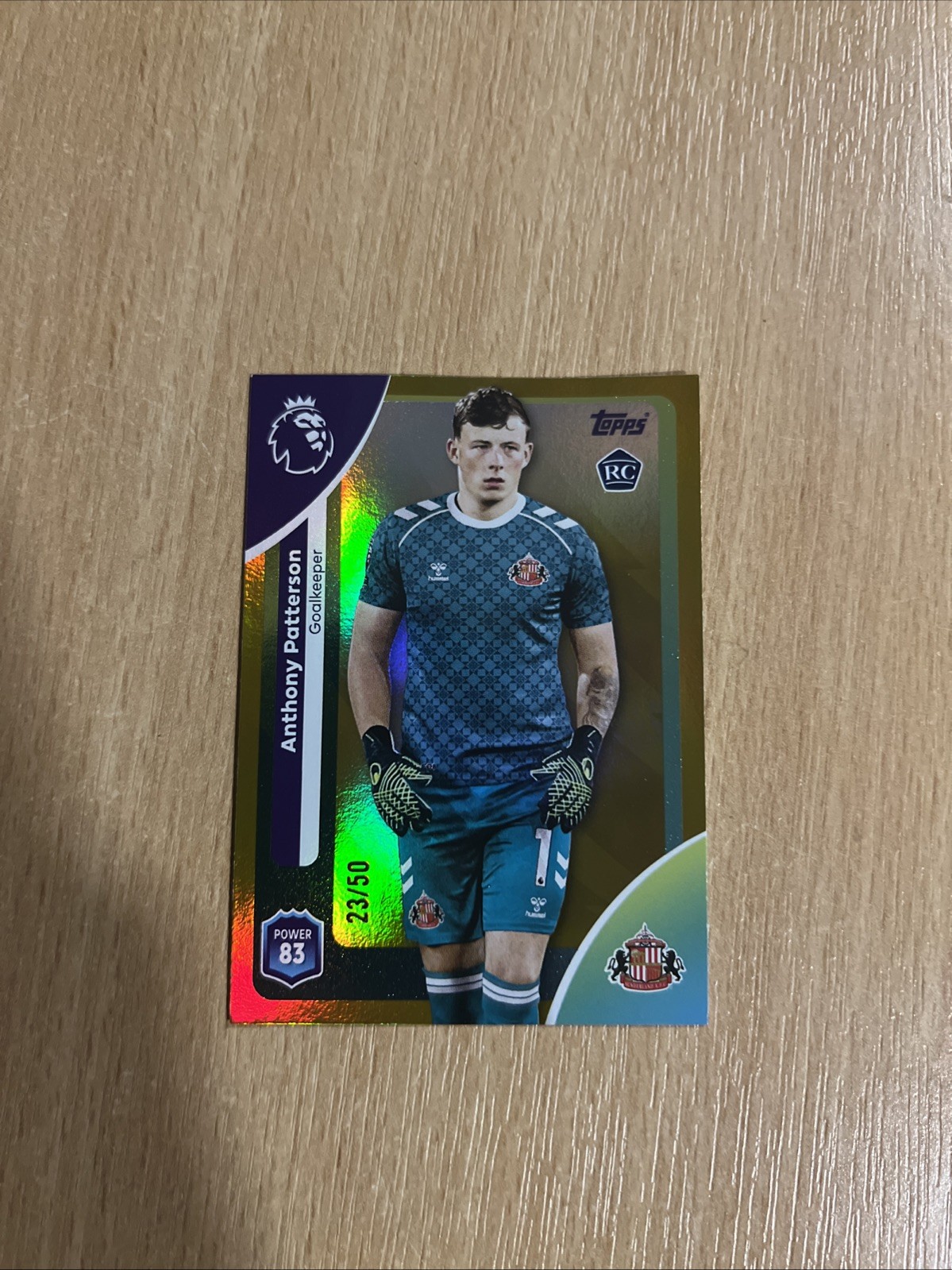 Anthony Patterson Sunderland Topps Premier League 26 Numbered Gold /50 for sale on Ebay