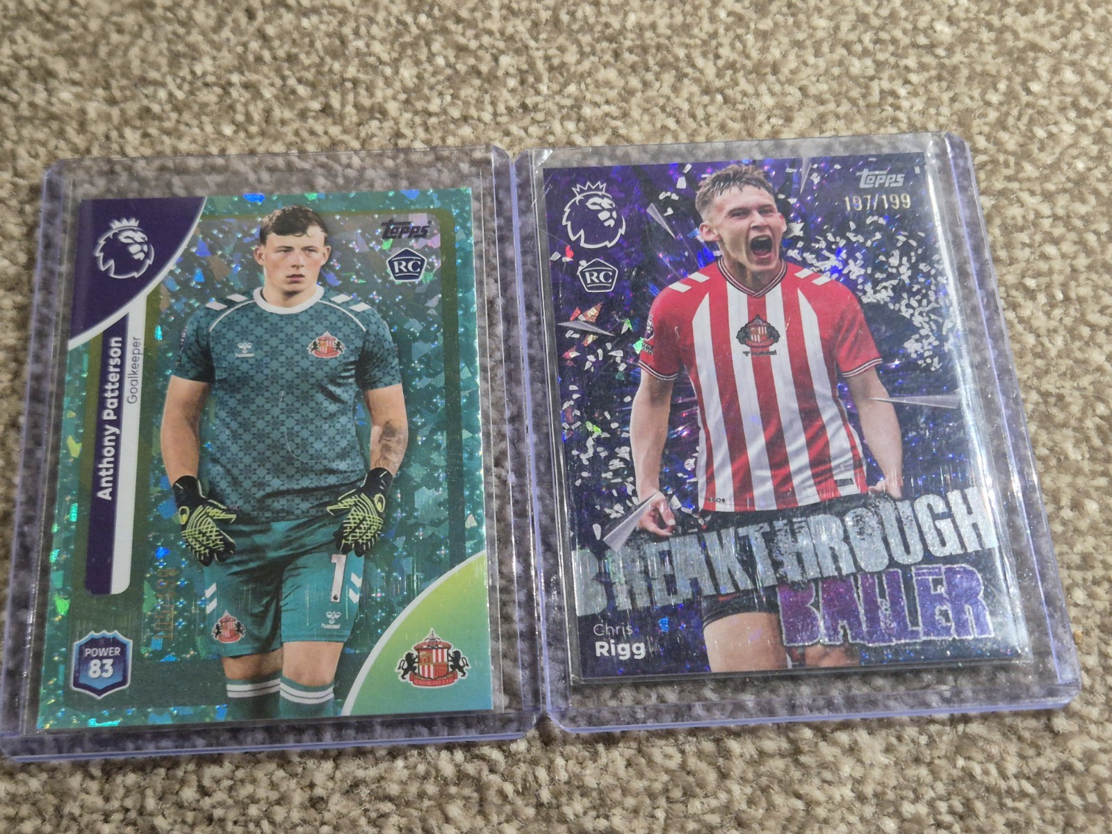 Sunderland Topps Premier League  2026.  Patterson and Rigg. for sale on Ebay