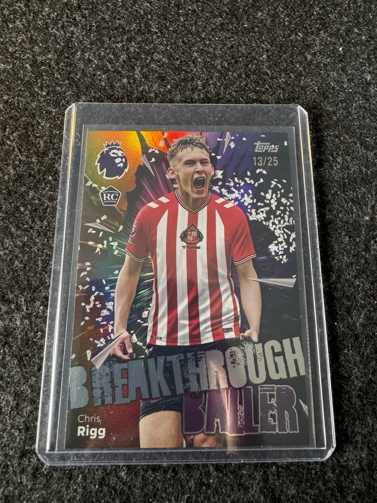 Topps Premier League Chris Rigg Rookie Breakthrough Baller /25 Sunderland 2025 for sale on Ebay