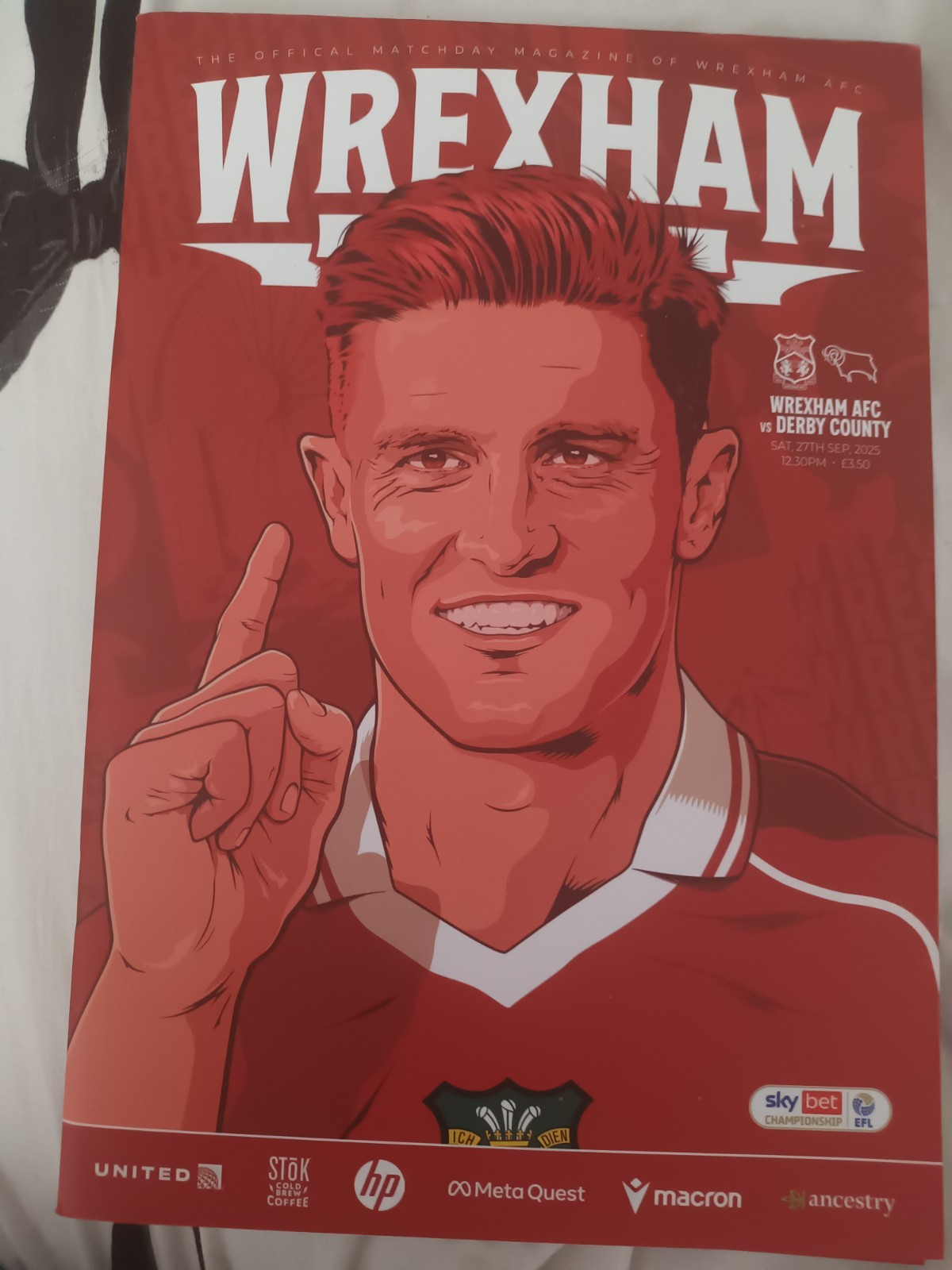 Wrexham v Derby County Official match programme 27th September 2025 for sale on Ebay
