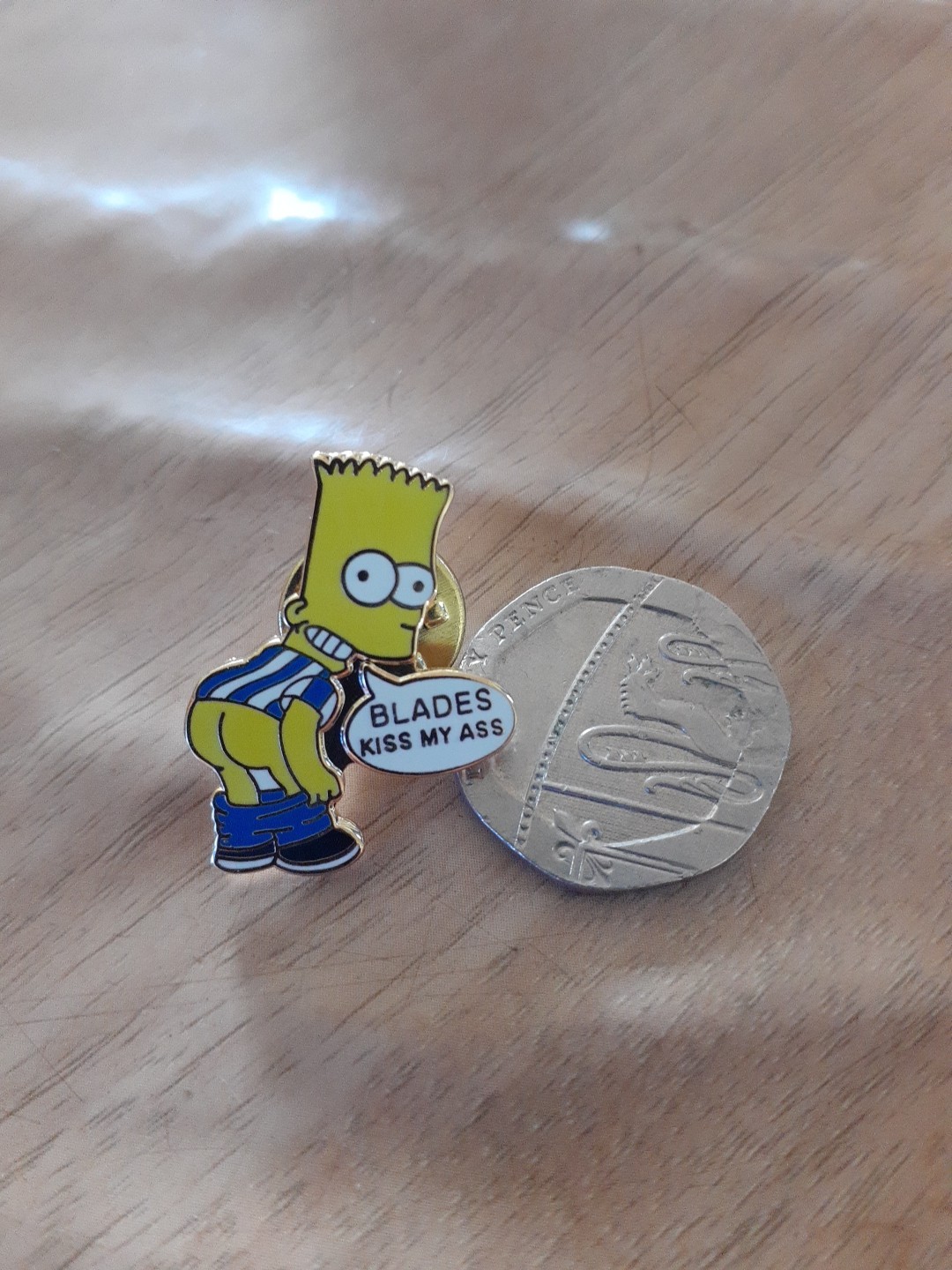 Sheffield Wednesday Anti Sheffield United Simpsons Badge for sale on Ebay
