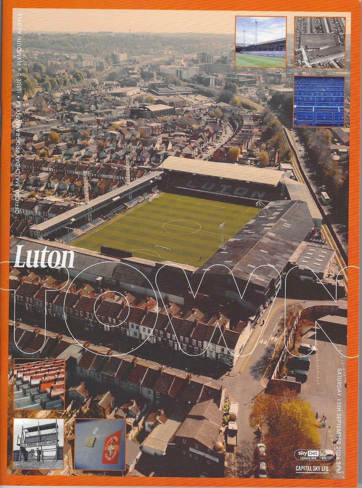 LUTON TOWN V PLYMOUTH ARGYLE 2025-26 for sale on Ebay