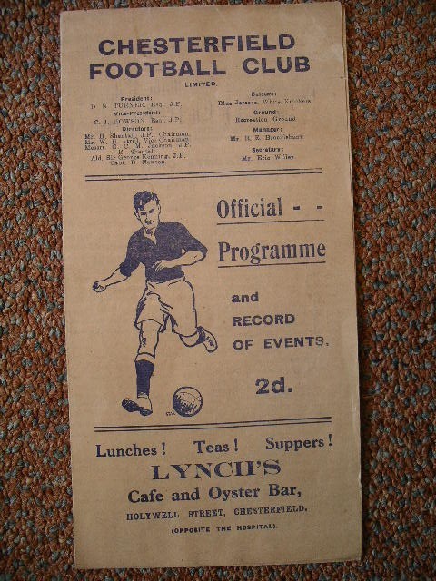 CHESTERFIELD  v  Plymouth Argyle  46/7. for sale on Ebay