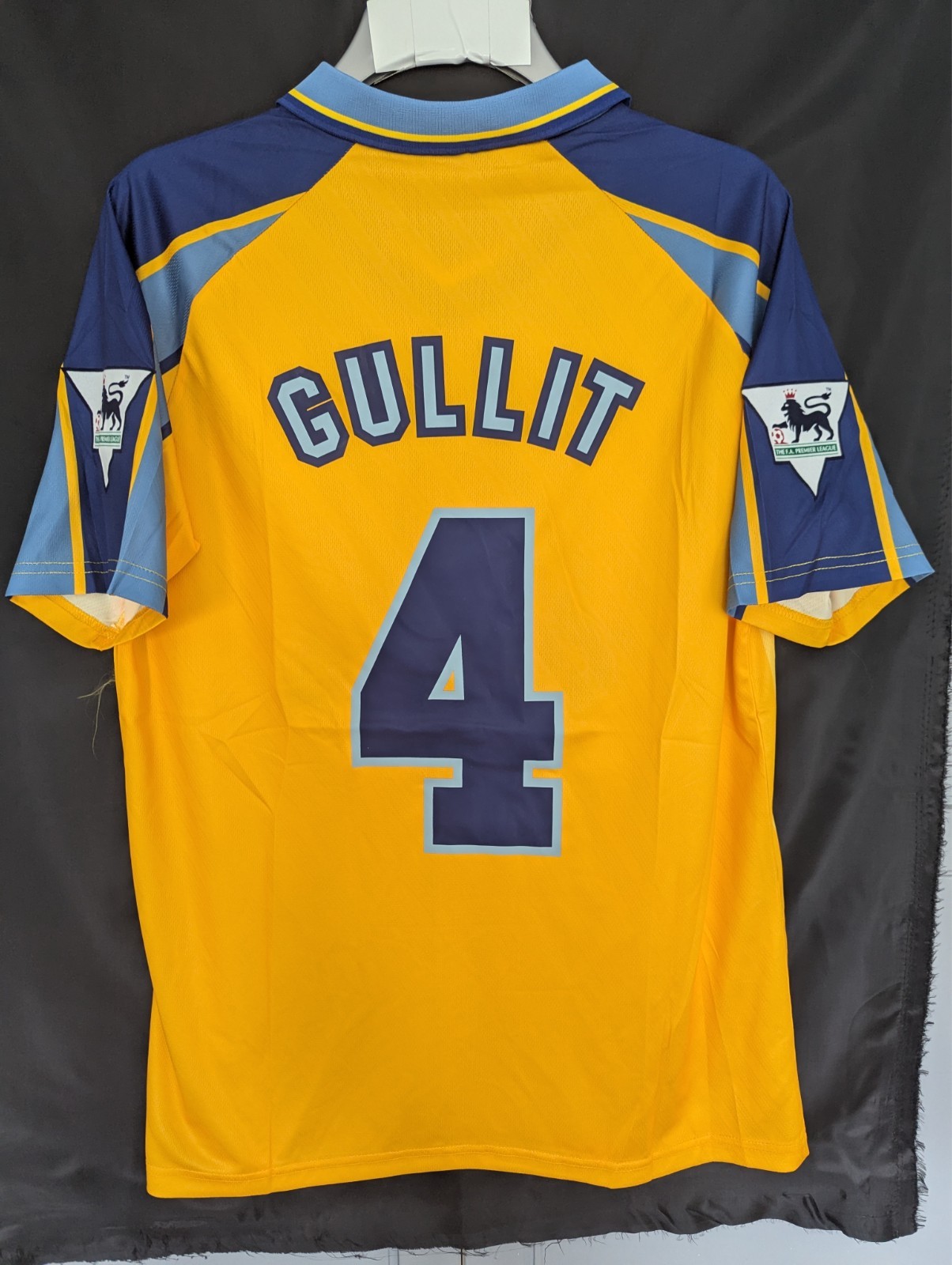 Chelsea Away football Shirt 1996-1997  SIZE LARGE RUUD GULLIT 4 COORS YELLOW for sale on Ebay