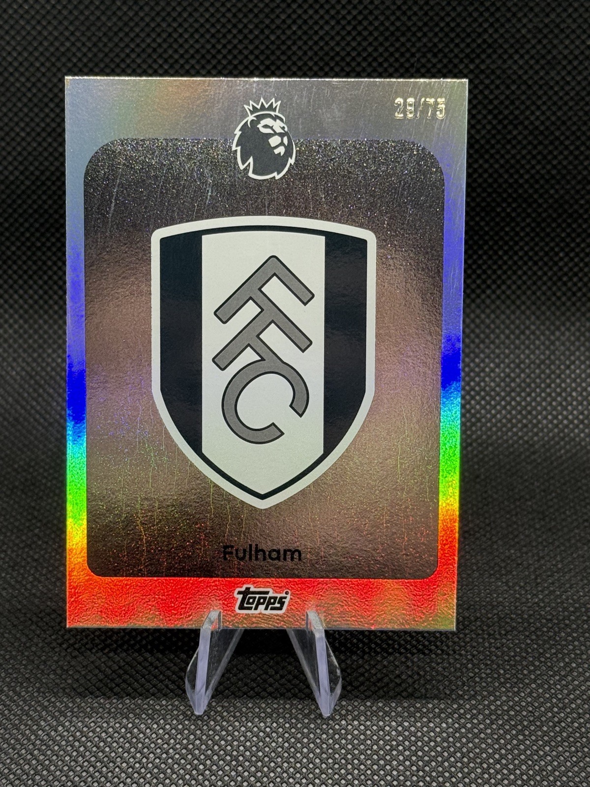 Topps Premier League 2026 Fulham Badge Parallel Numbered 29/75  for sale on Ebay