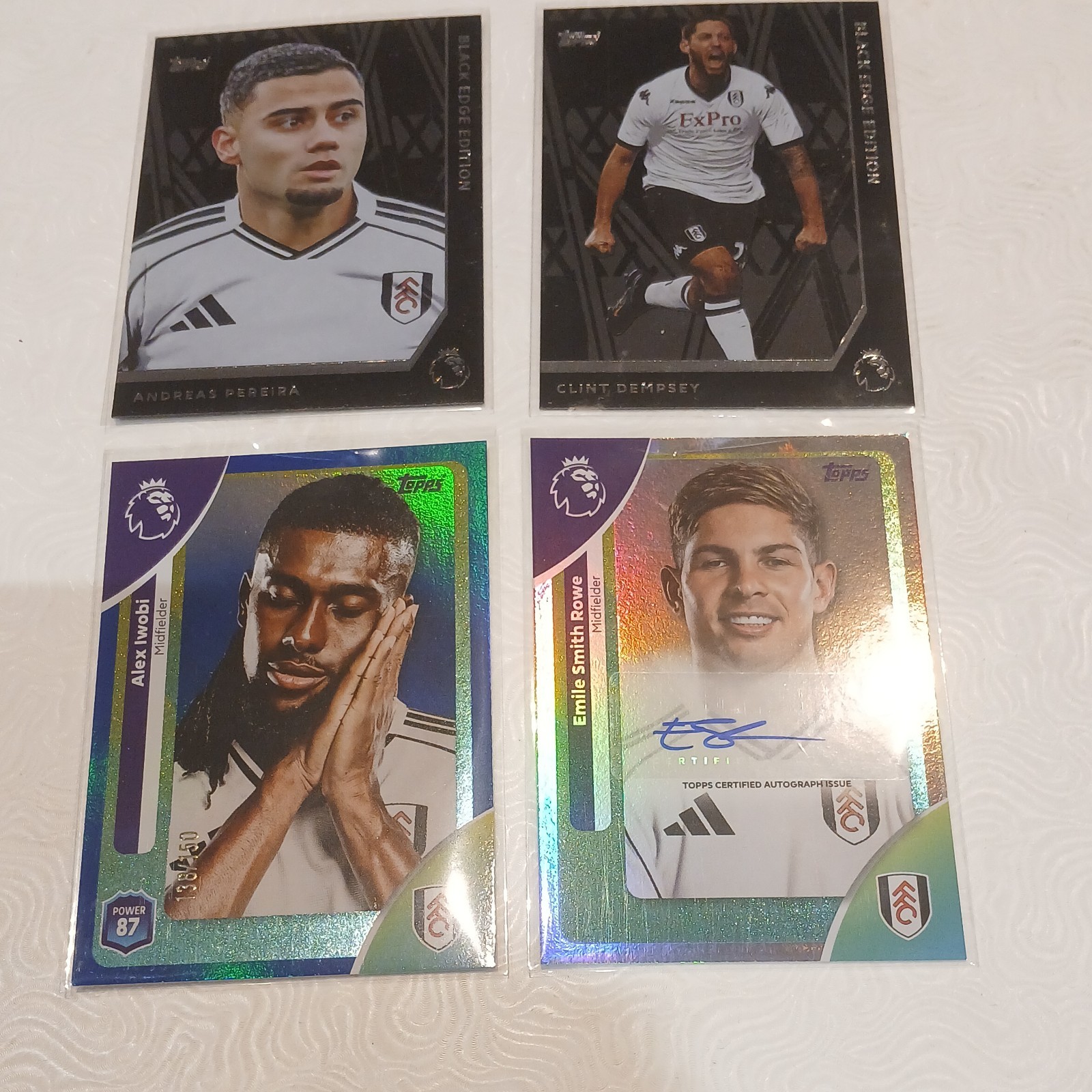 Topps Premier League 2025-2026 Fulham Bundle 4 Cards Smith Rowe Iwobi for sale on Ebay