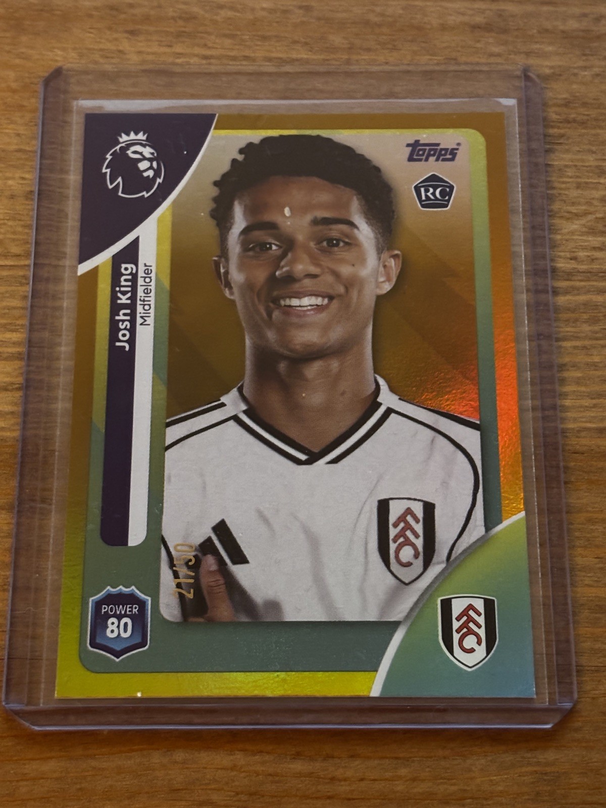 Josh King Rookie Rare 21/50 Parallel - Fulham for sale on Ebay