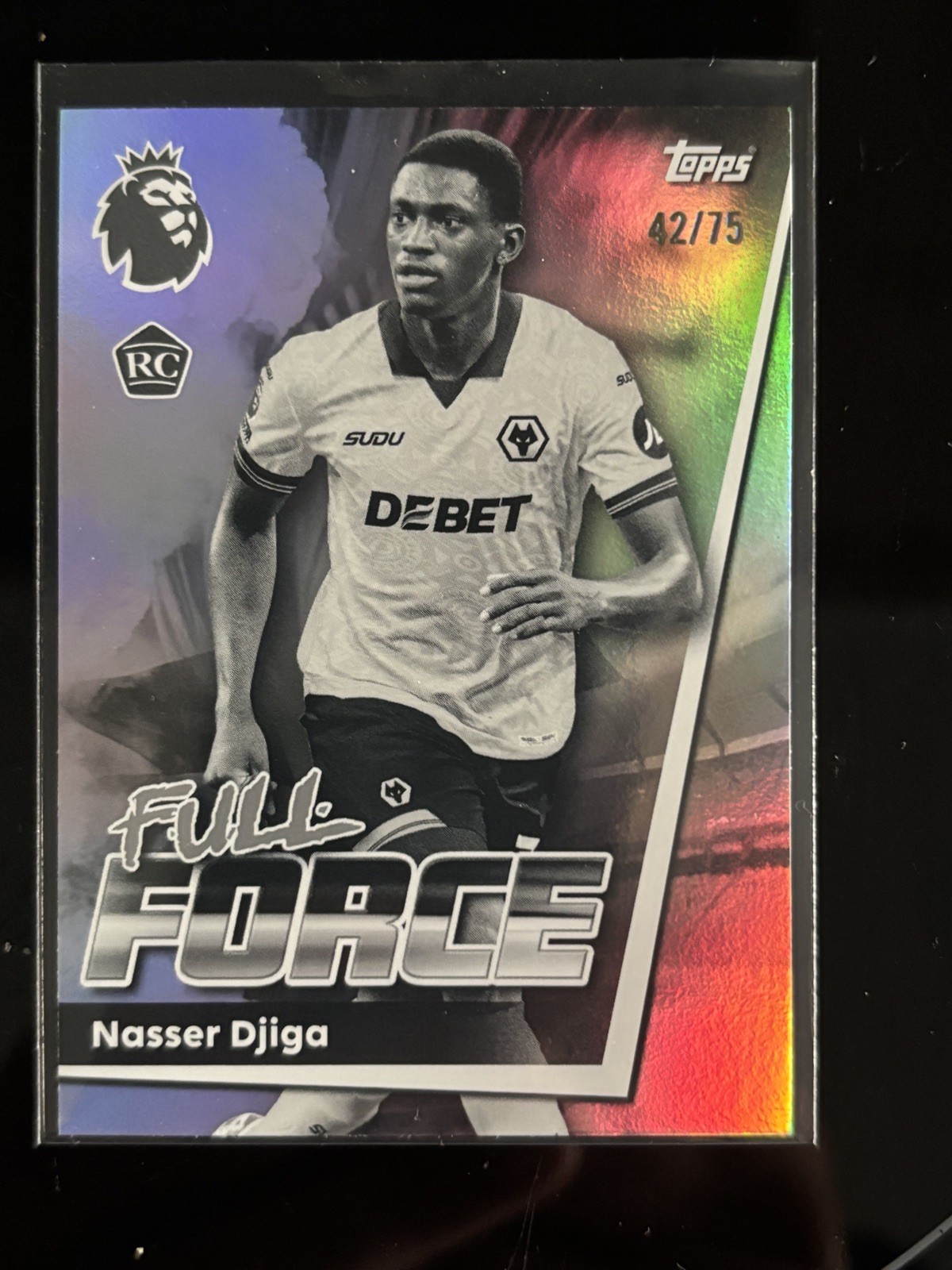 Nasser Djiga Topps Premier League 2025/2026 Topps 25/26 Wolves Full Force /75 for sale on Ebay