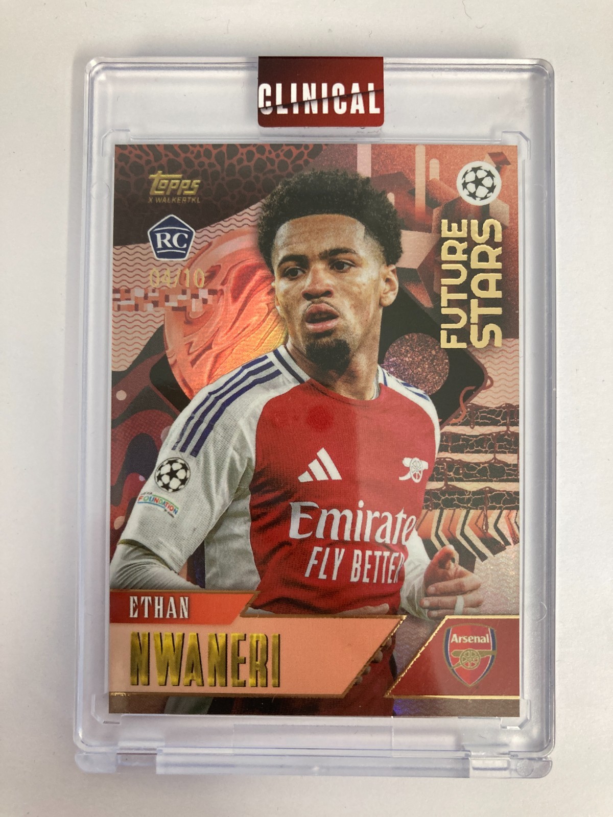 TOPPS GOLD 2024 ETHAN NWANERI ARSENAL FUTURE STARS 4/10.. for sale on Ebay
