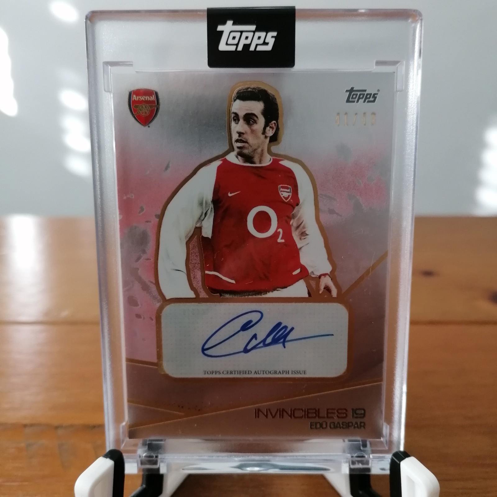 Topps Arsenal Invincibles 2003-04 Edu Gaspar Autograph Card 41/49 for sale on Ebay