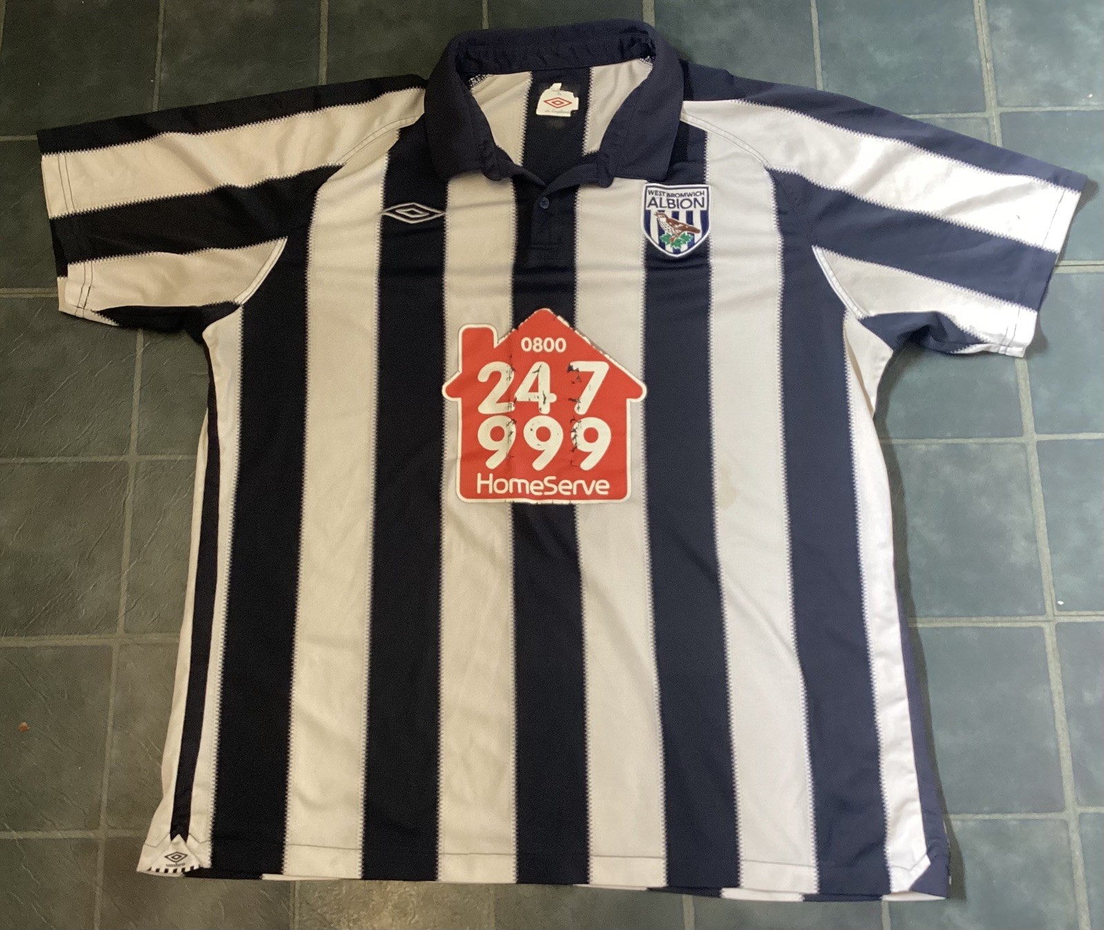 West Bromwich Albion home shirt jersey UMBRO 2010-2011 WBA Brom adult SIZE XL for sale on Ebay