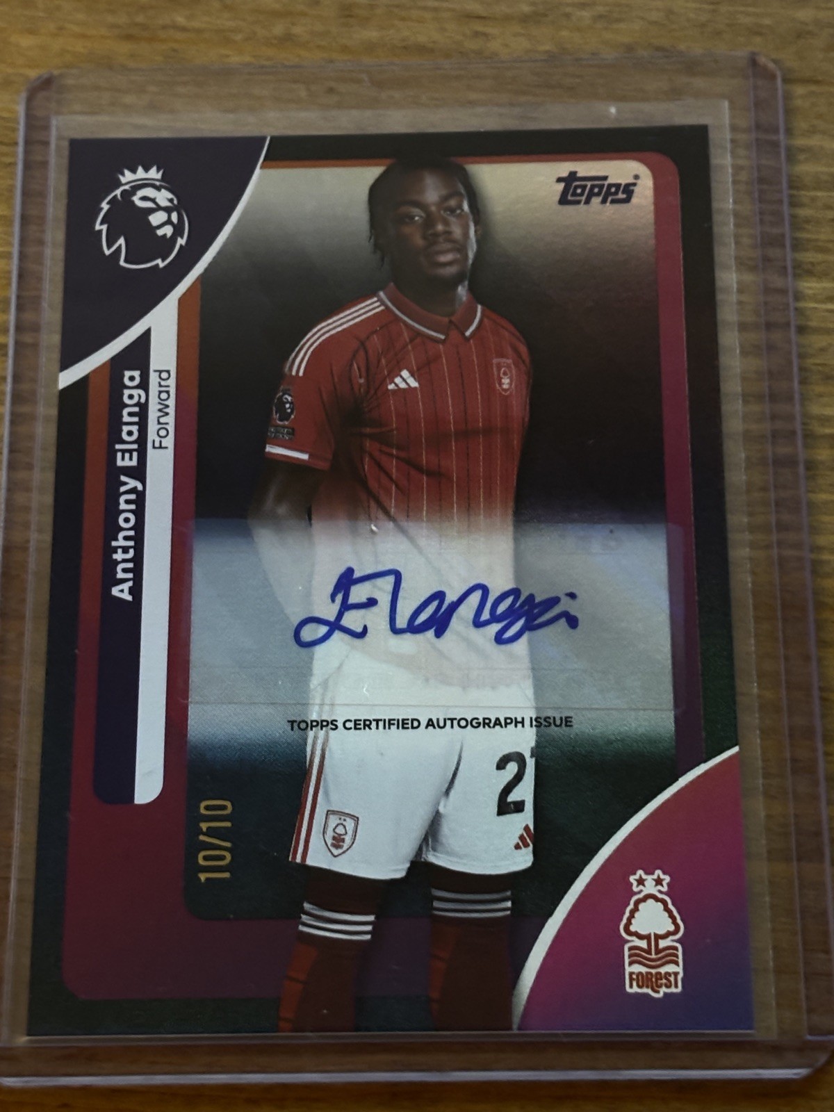Anthony Elanga RARE Auto Bookend 10/10 - Nottingham Forest for sale on Ebay