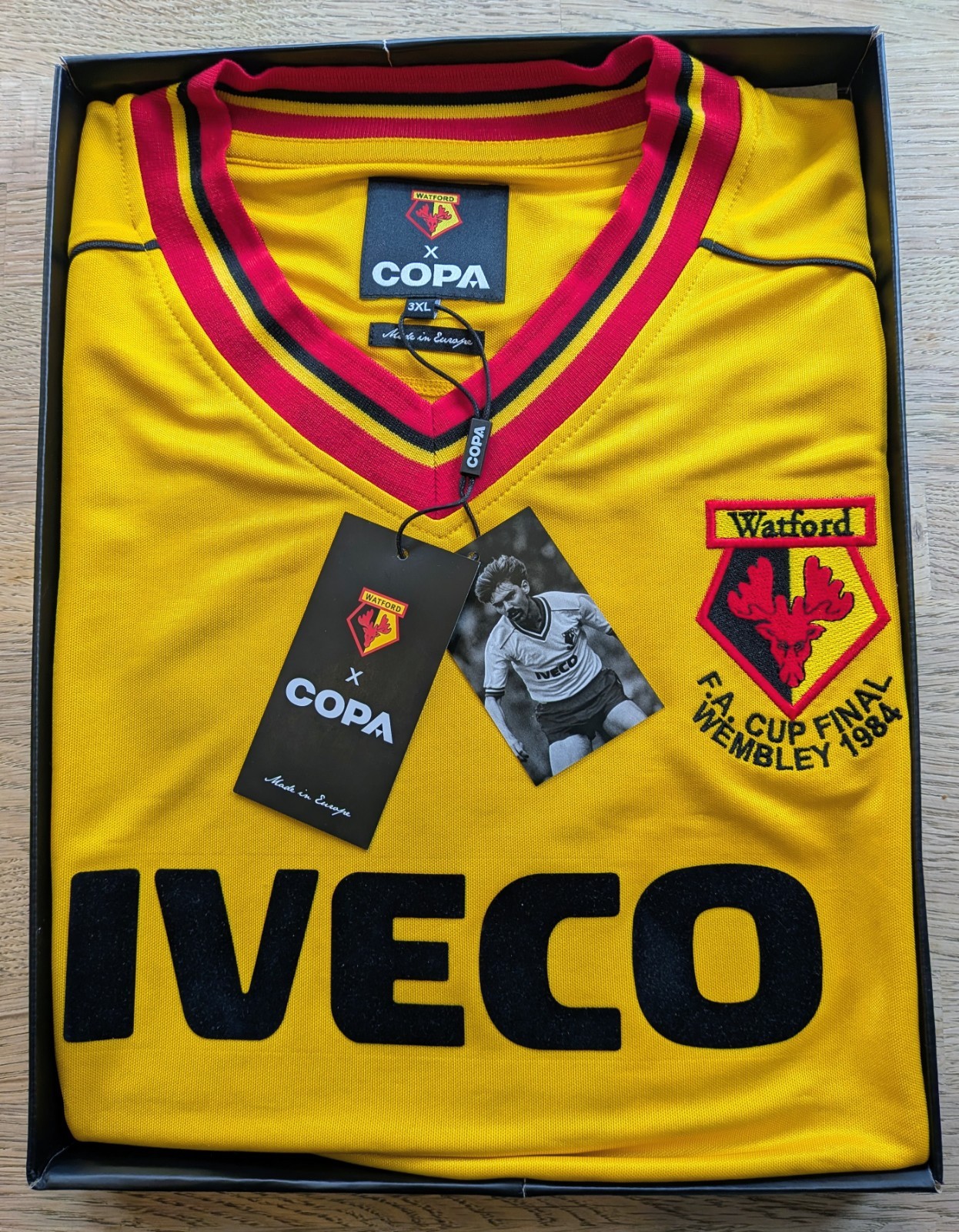 Watford FC COPA FA Cup Final Wembley 1984 Retro Football Home Shirt size 3XL New for sale on Ebay