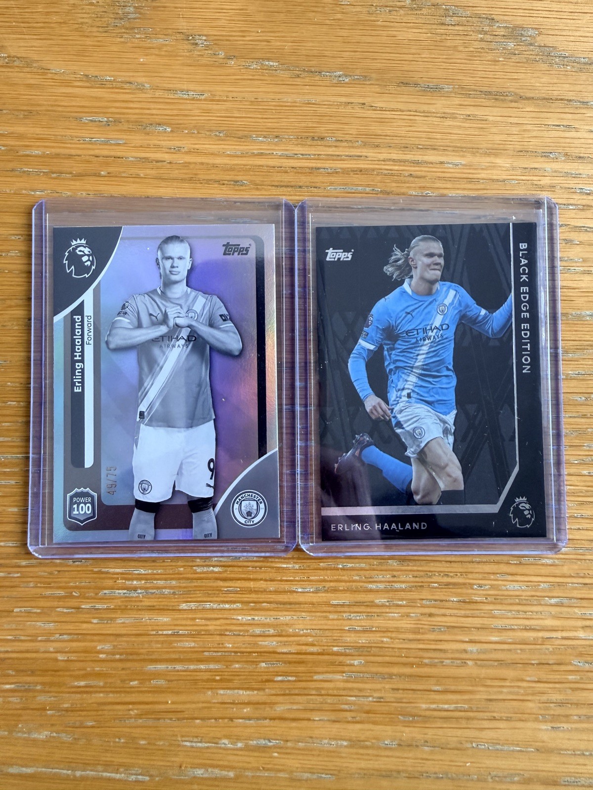 Topps Erling Haaland Manchester City Premier League 25/26 black edge + /75  for sale on Ebay