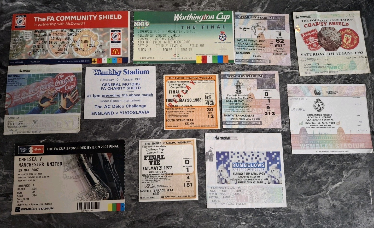 Small collection of Manchester United Big Match TICKETS for sale on Ebay