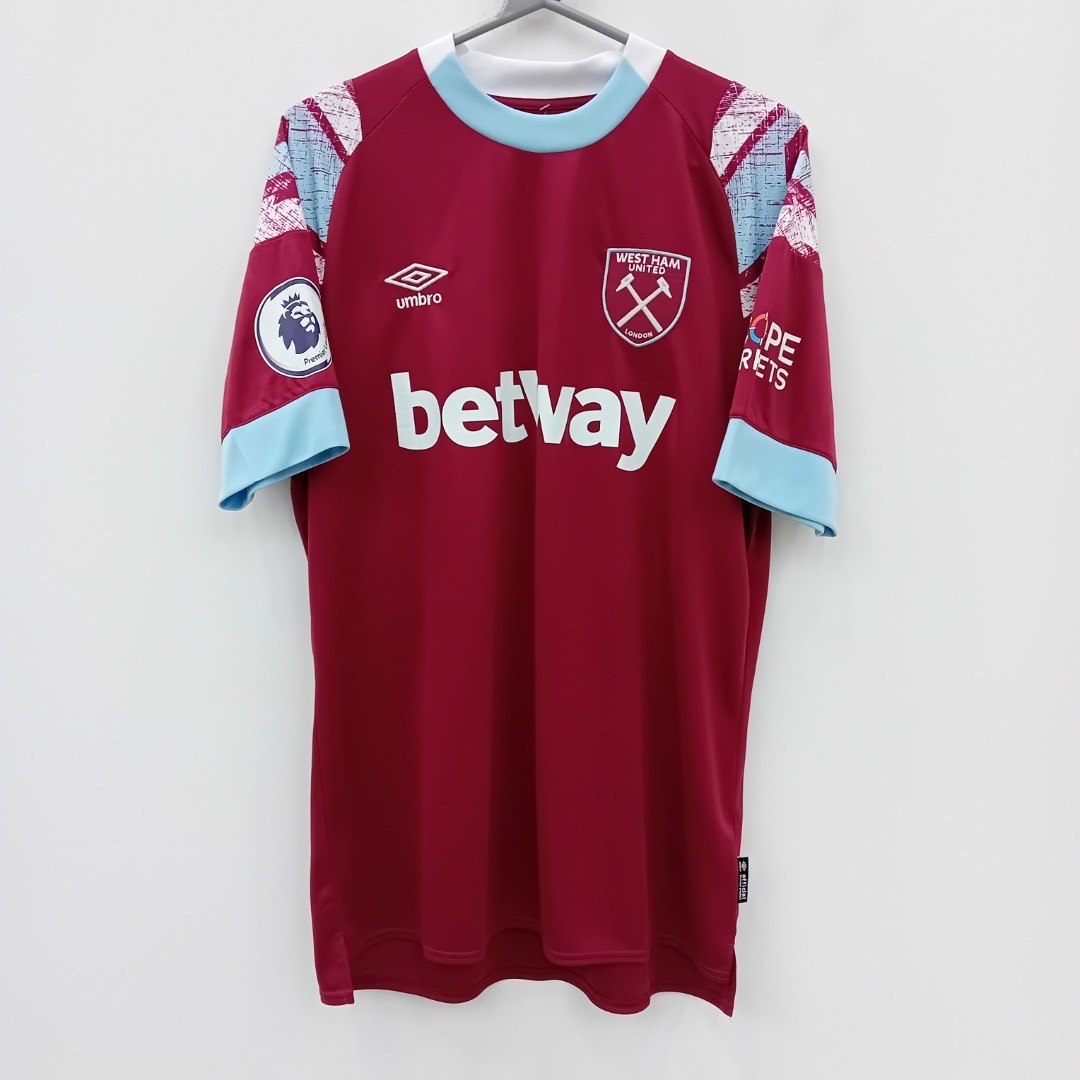 Umbro West Ham 22/23 Home Shirt Downes #12 Size L Mens Burgundy Blue FLT26-TT for sale on Ebay