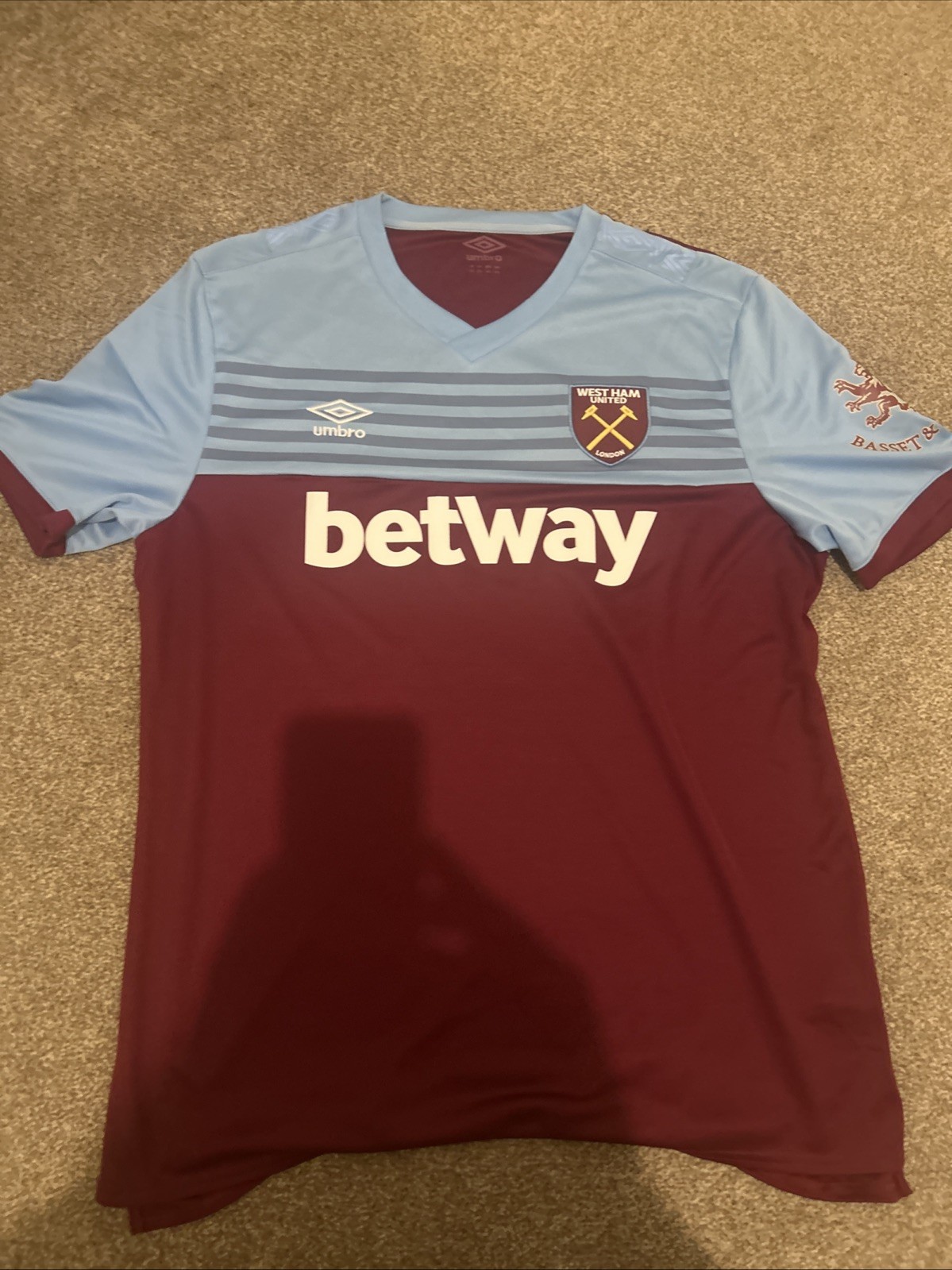 West Ham United Shirt Xxl for sale on Ebay