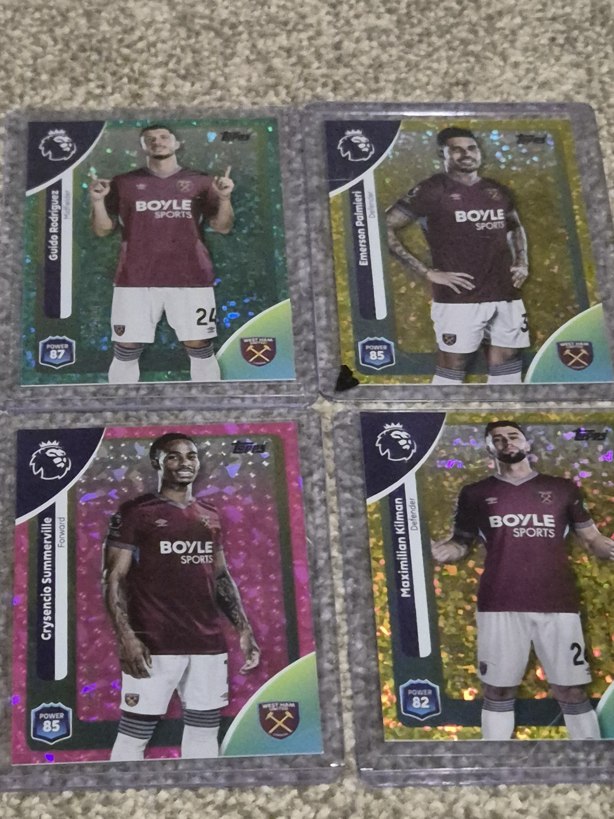 West Ham United Topps Premier League 2026 Bundle. Kilmam, Rodriguez, Summerville for sale on Ebay