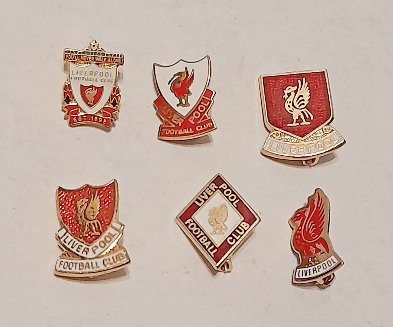 Liverpool FC Small Enamel Badges x 6 for sale on Ebay