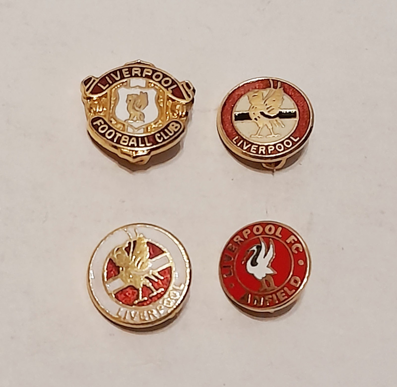 Liverpool FC Small Enamel Badges x 4 for sale on Ebay