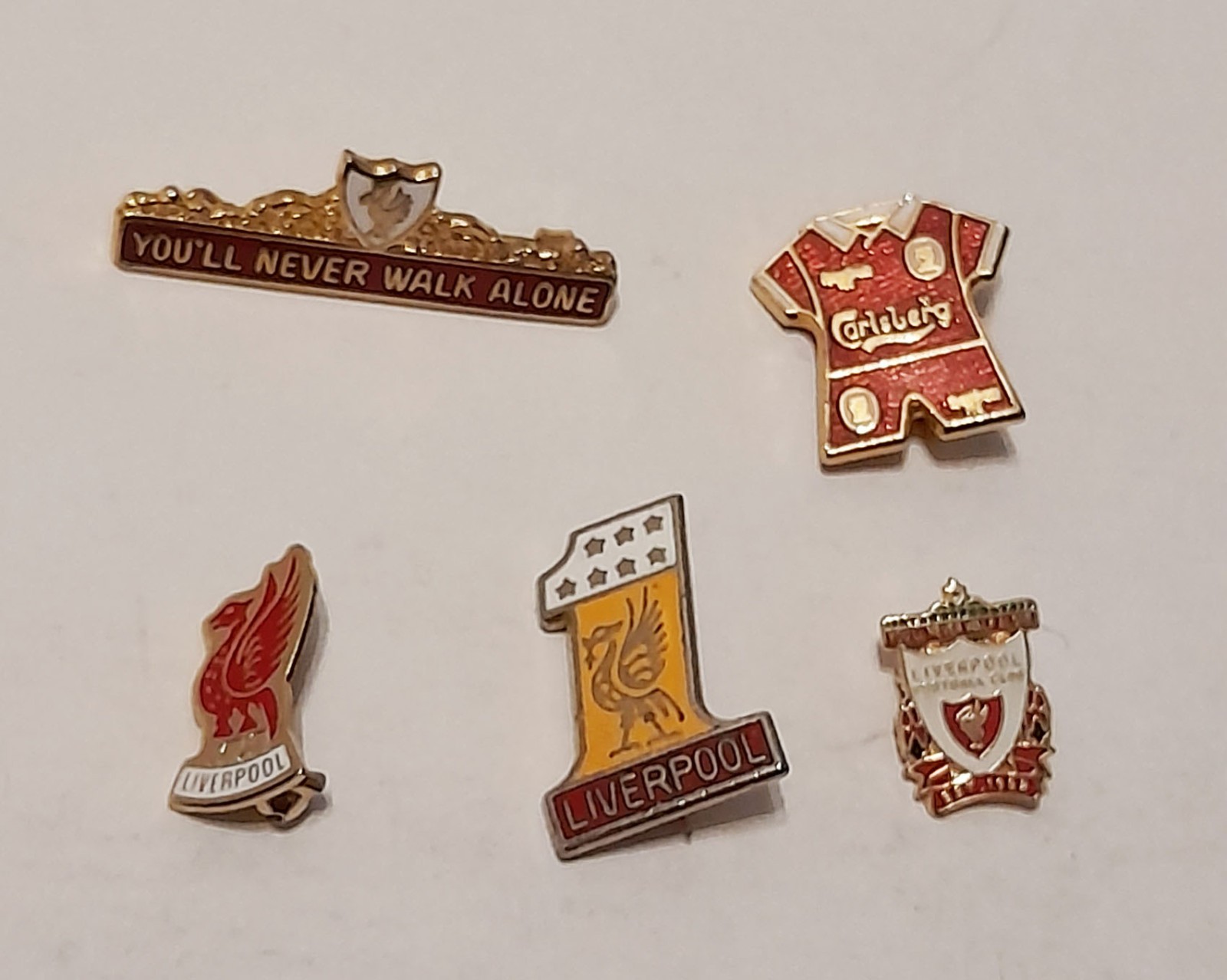 Liverpool FC Small Enamel Badges x 5 for sale on Ebay