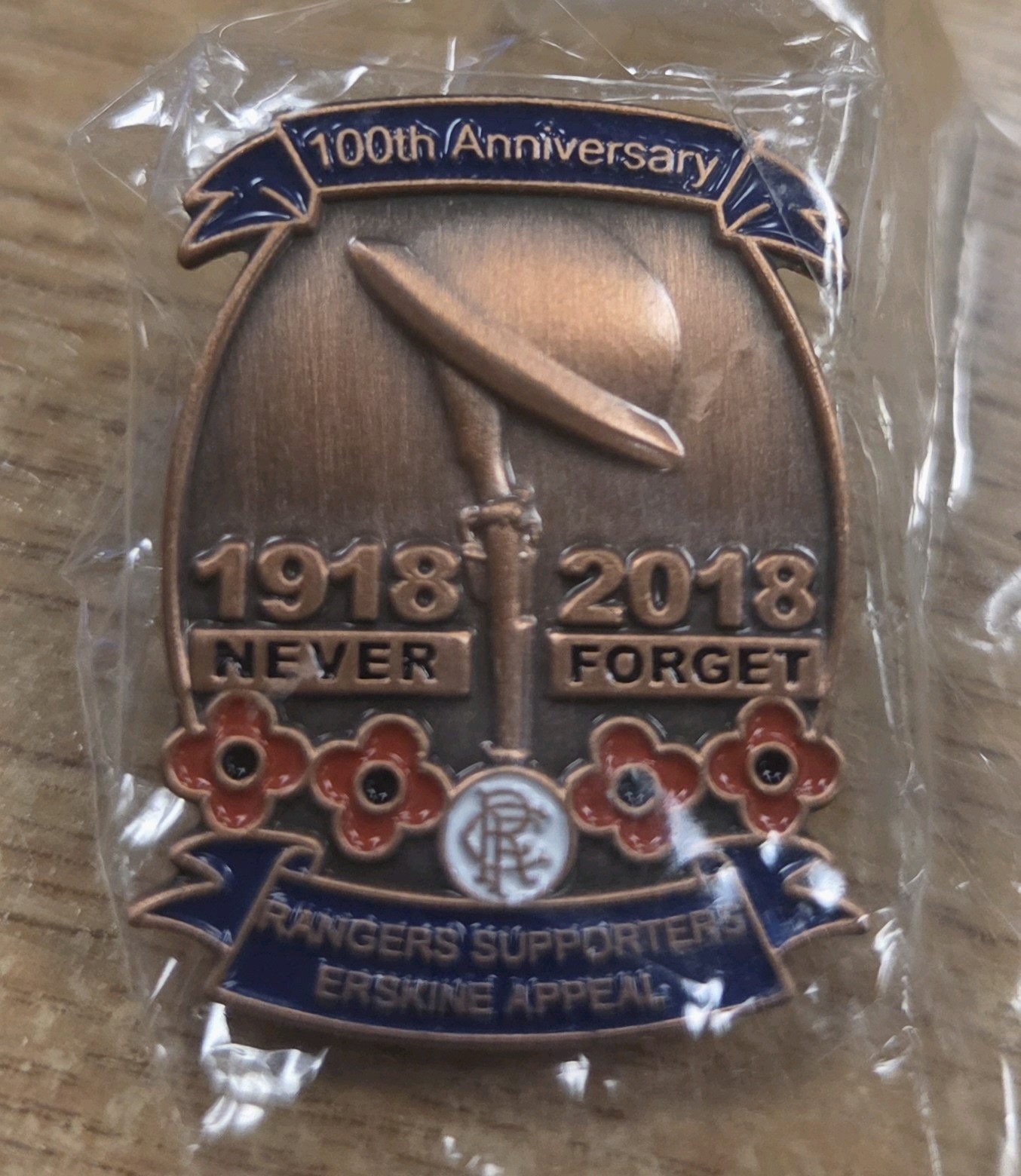 2018 RSEA Rangers Erskine  Poppy Badge for sale on Ebay