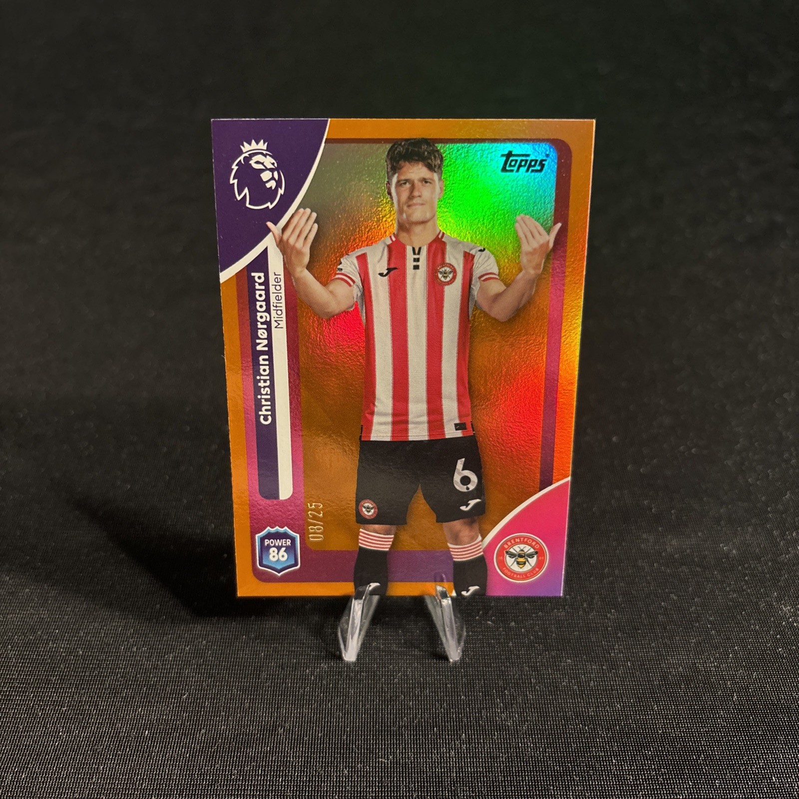 Topps Premier League 2026 Brentford Christian Norgaard Orange /25 for sale on Ebay