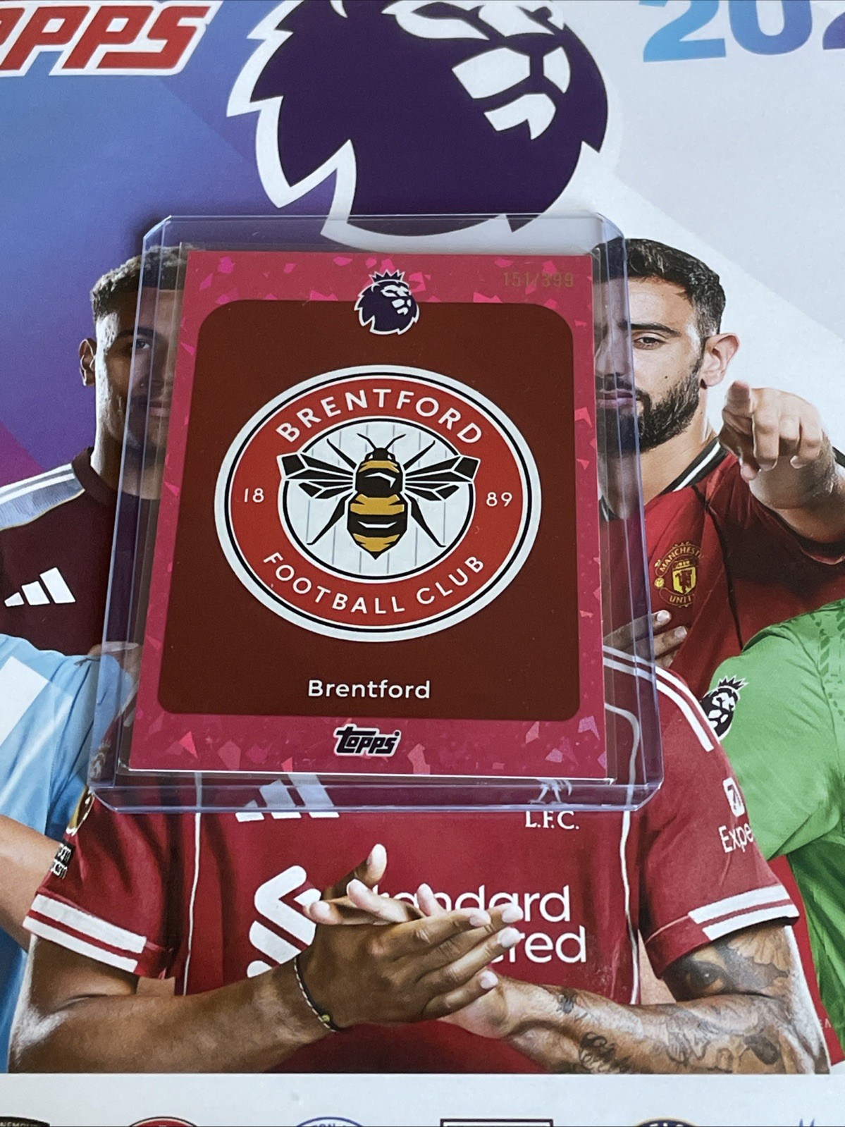 Topps Premier League 2026 Brentford Badge Numbered Parallel 151/399 for sale on Ebay