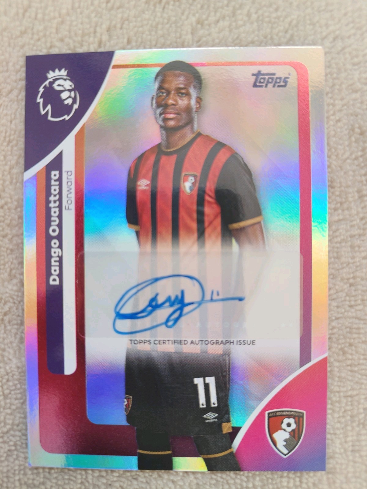 Topps Premier League 2025/2026 Dango Ouattara Bournemouth/Brentford AUTOGRAPHED for sale on Ebay