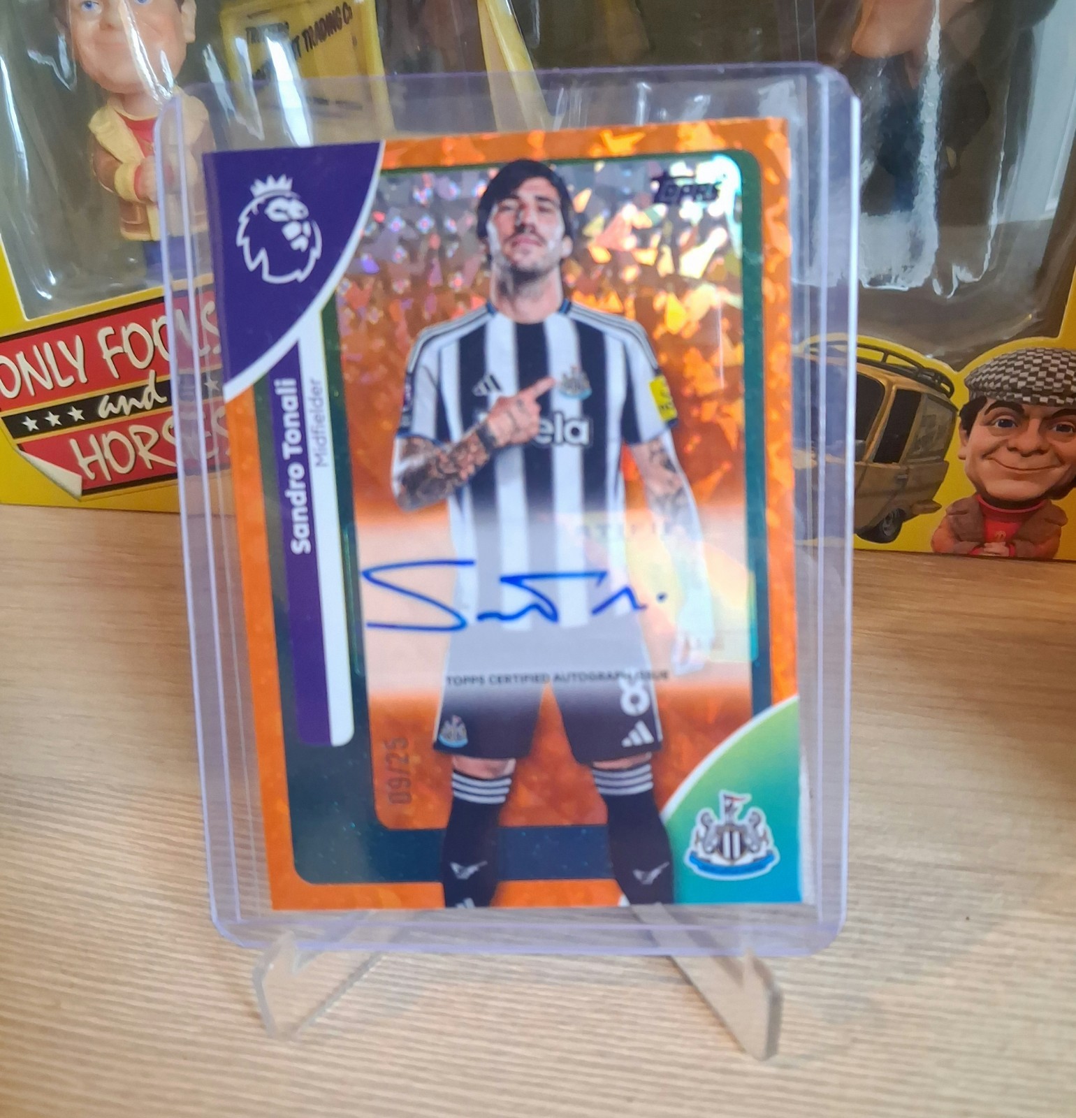 Topps Premier League 2025/26 Sandro Tonali Newcastle Orange auto 09/25 for sale on Ebay