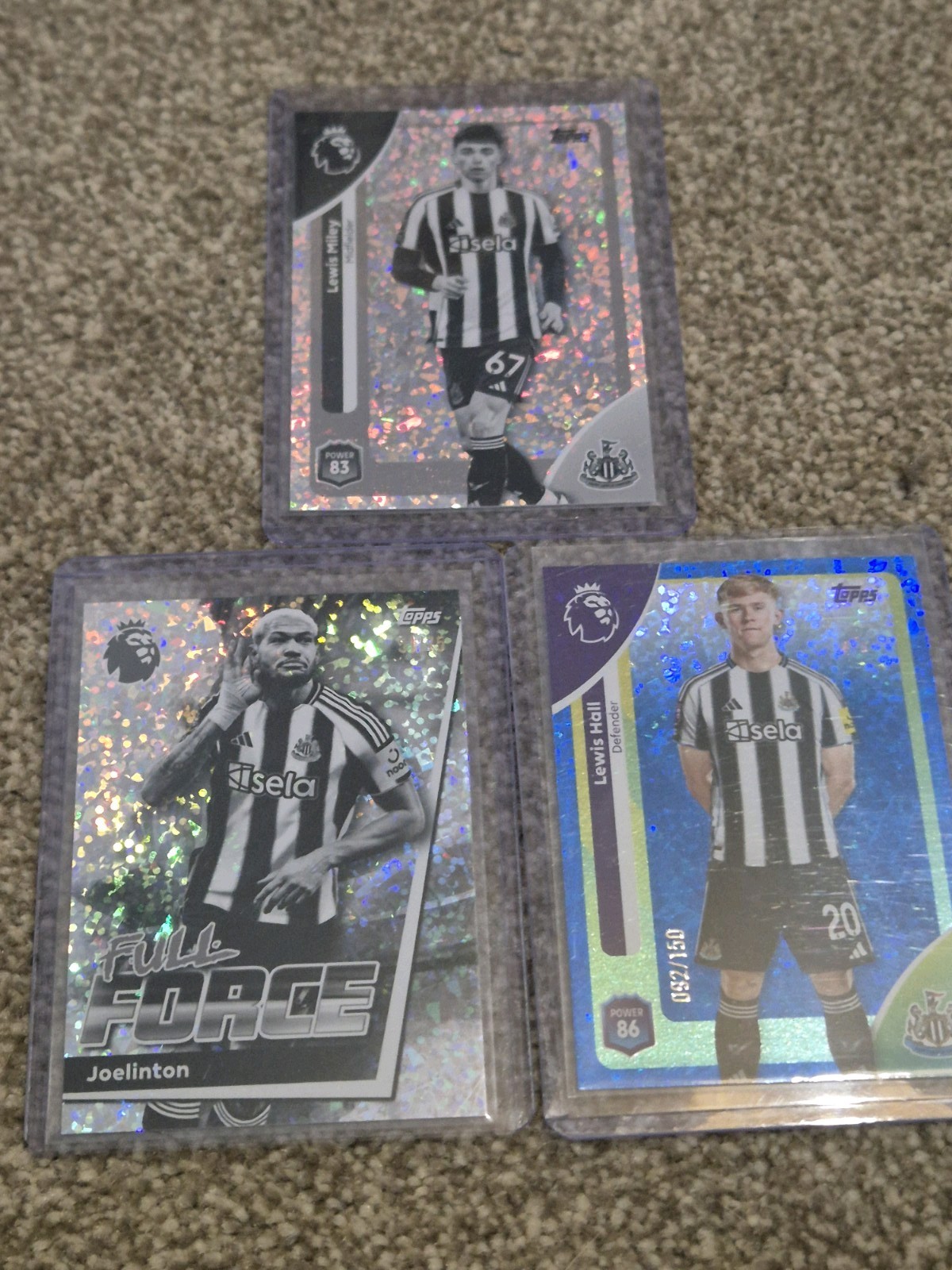 Newcastle United Topps Premier League 2026 Bundle.  Miley, Hall, joelinton for sale on Ebay