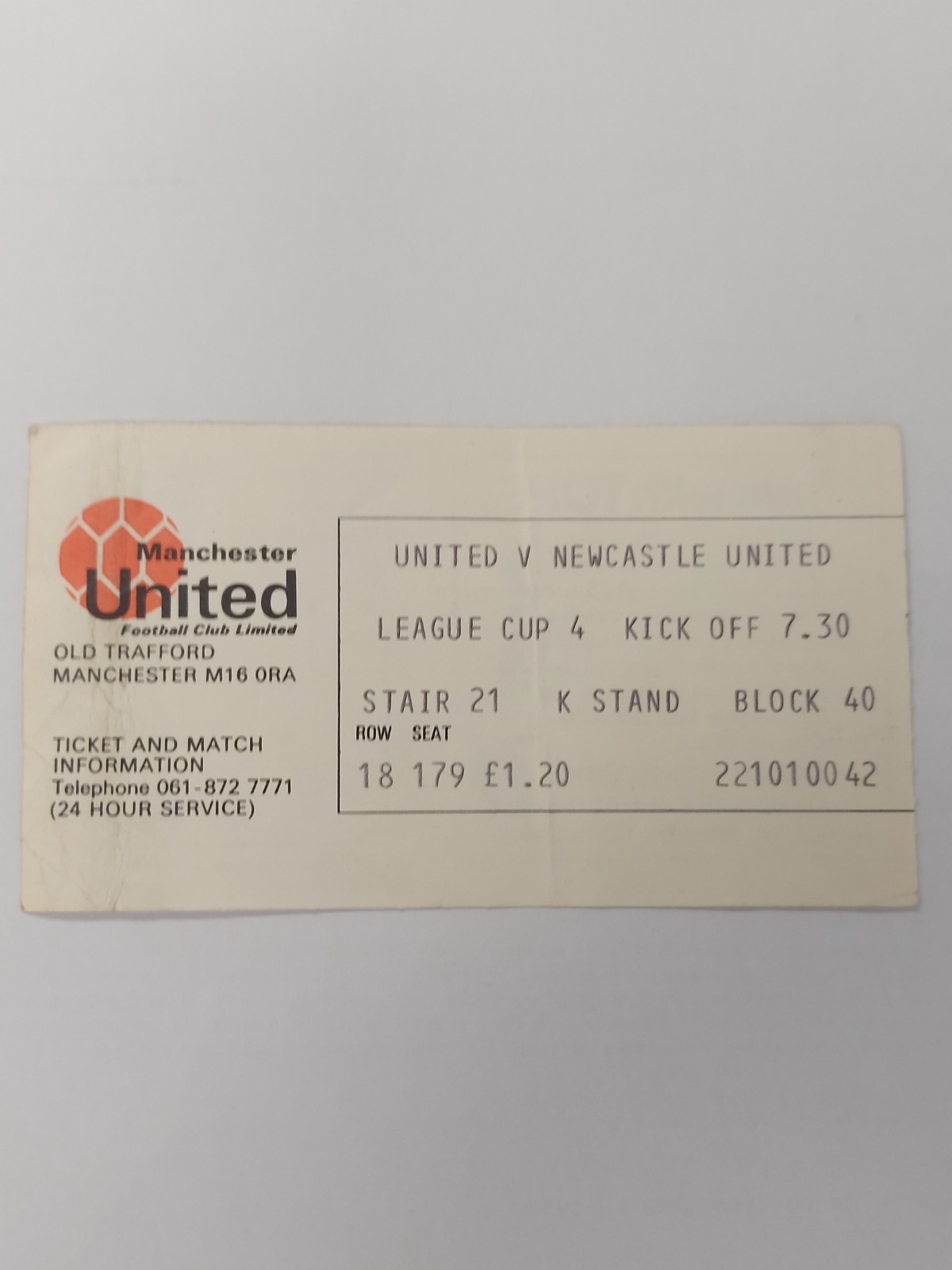 TICKET MANCHESTER UNITED v NEWCASTLE LEAGUE CUP 1976. 7-2 WIN for sale on Ebay
